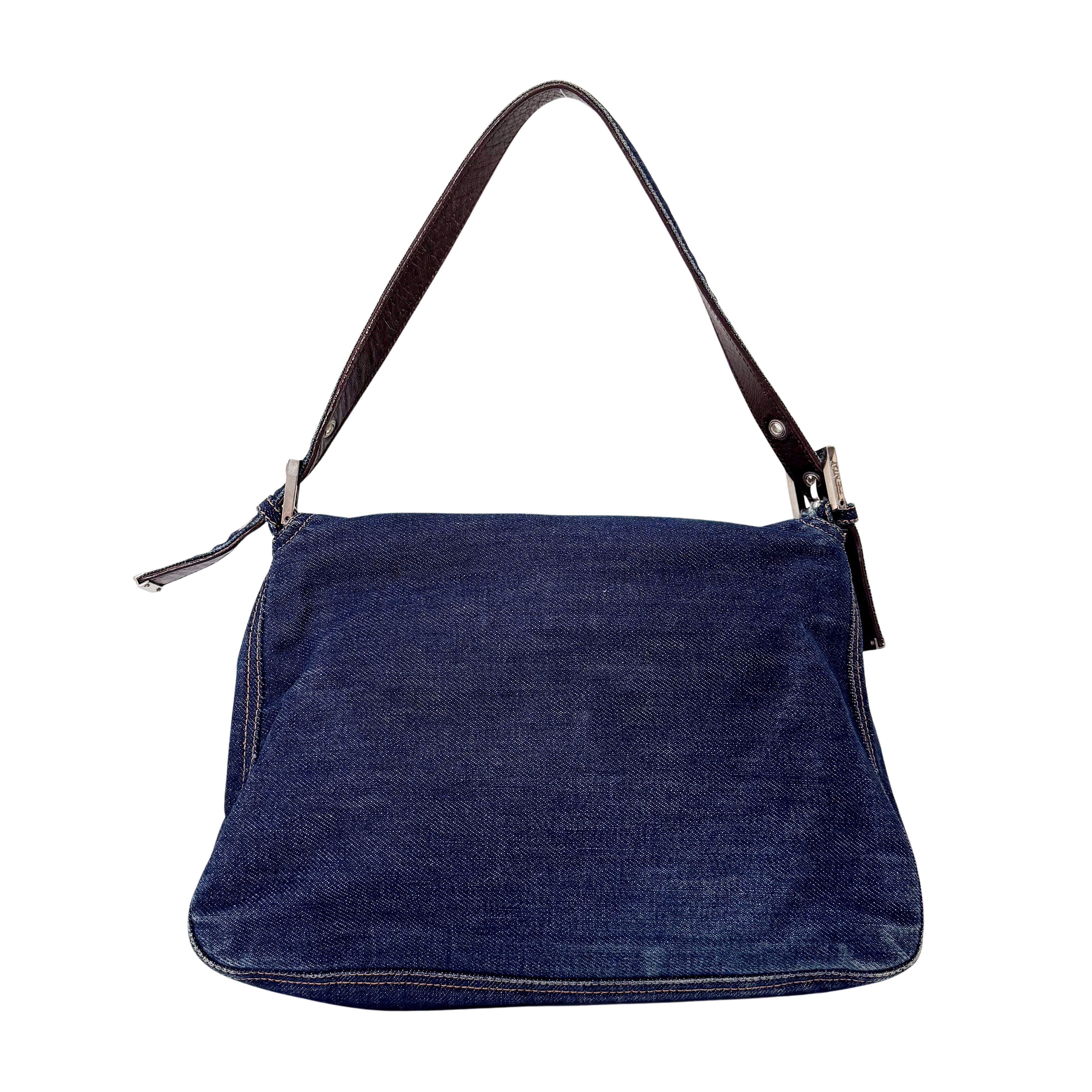 Mamma Baguette Denim Shoulder Bag