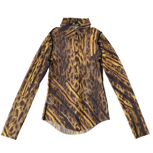 Archive Leopard Nylon Shirt Size40