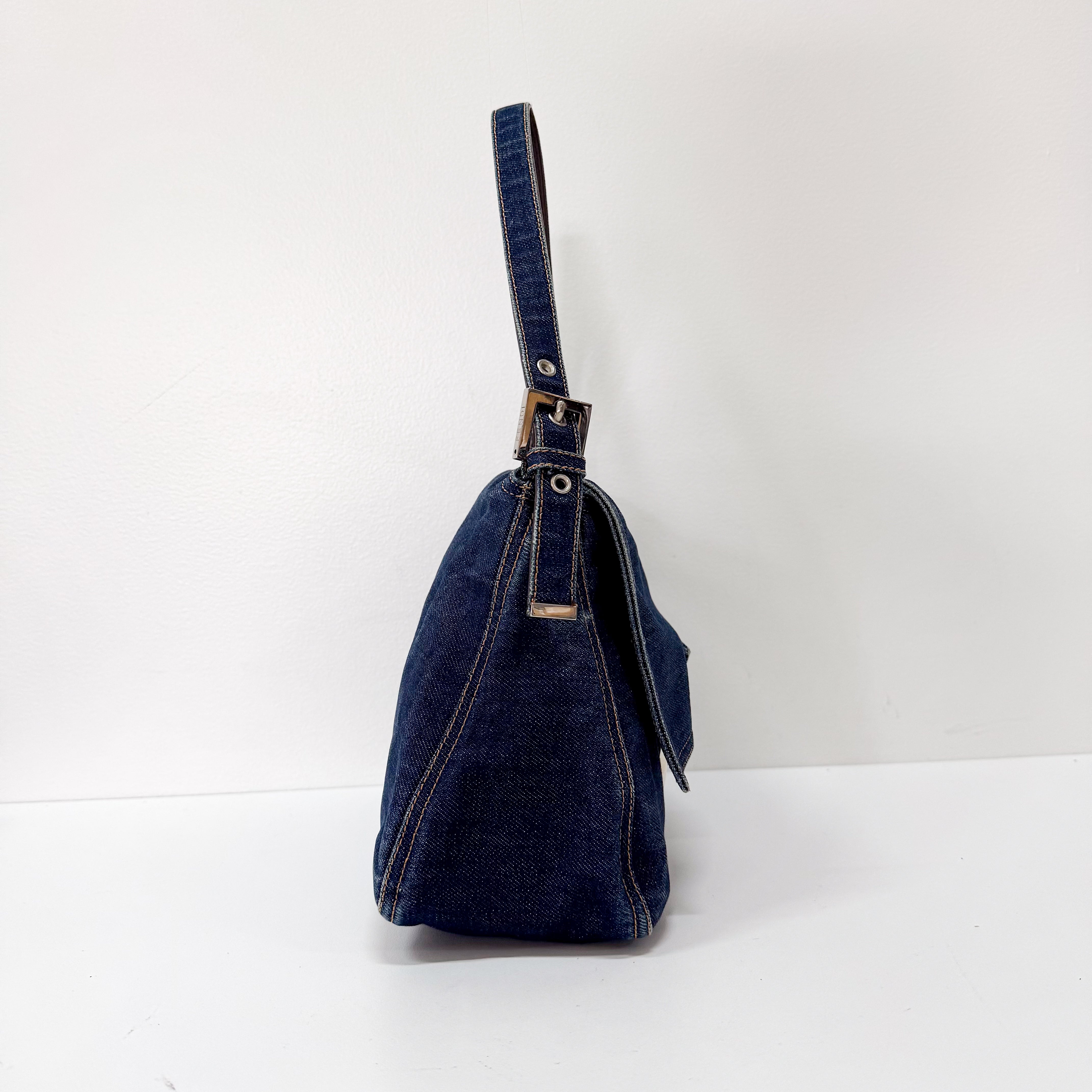 Mamma Baguette Denim Shoulder Bag
