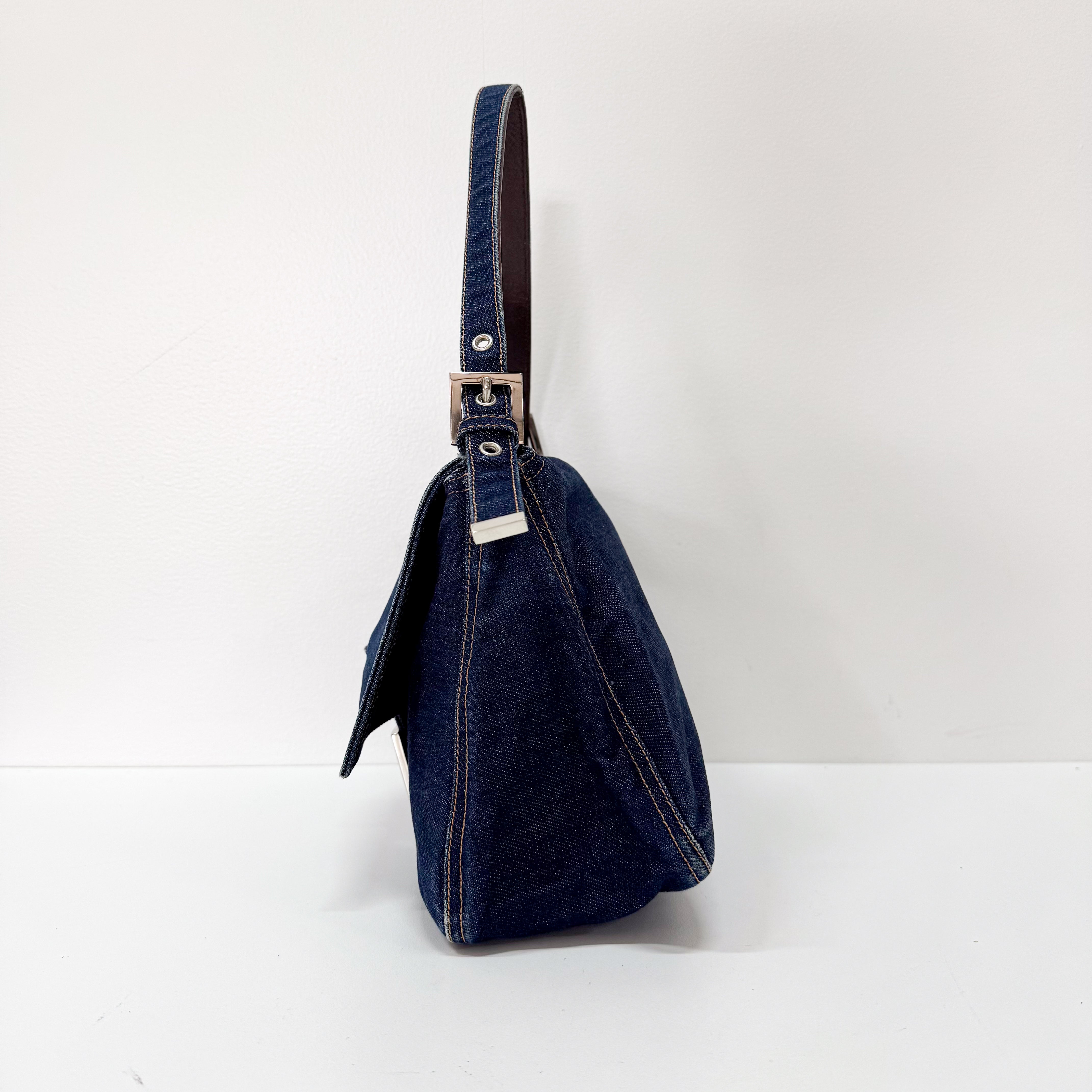 Mamma Baguette Denim Shoulder Bag