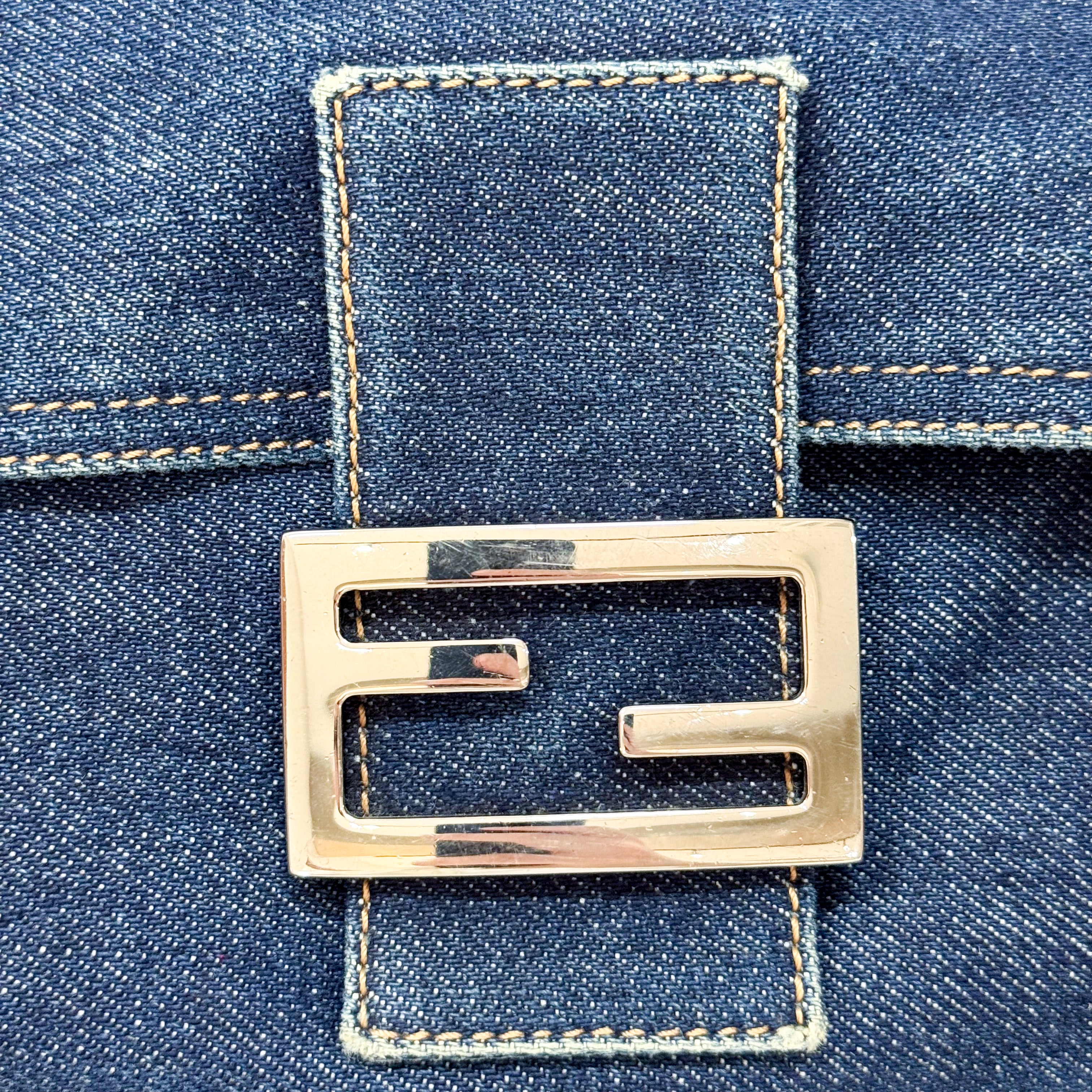 Mamma Baguette Denim Shoulder Bag