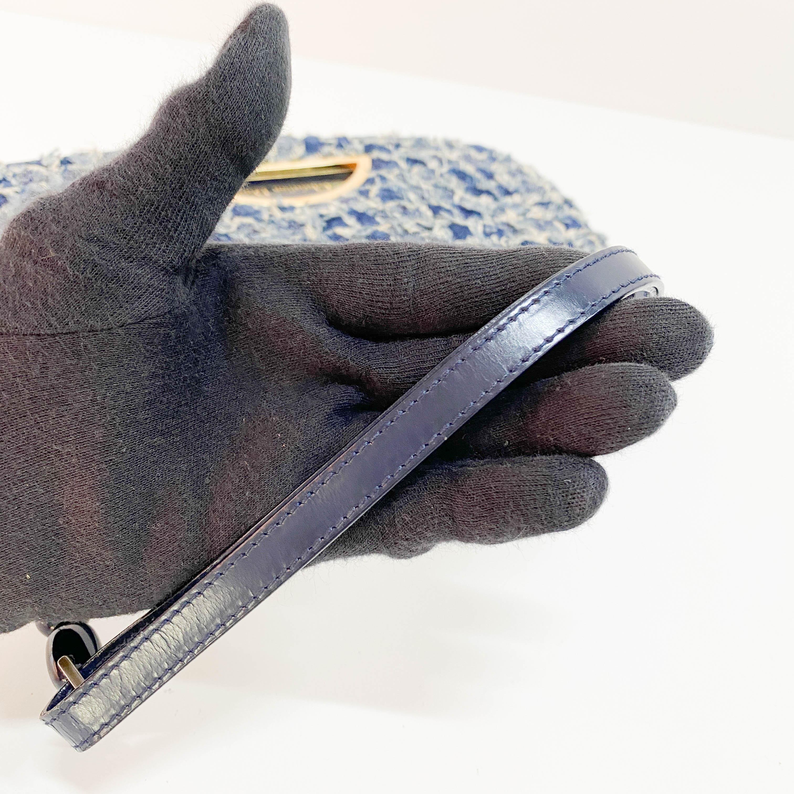 Malice Pearl Blue Denim Shoulder Bag