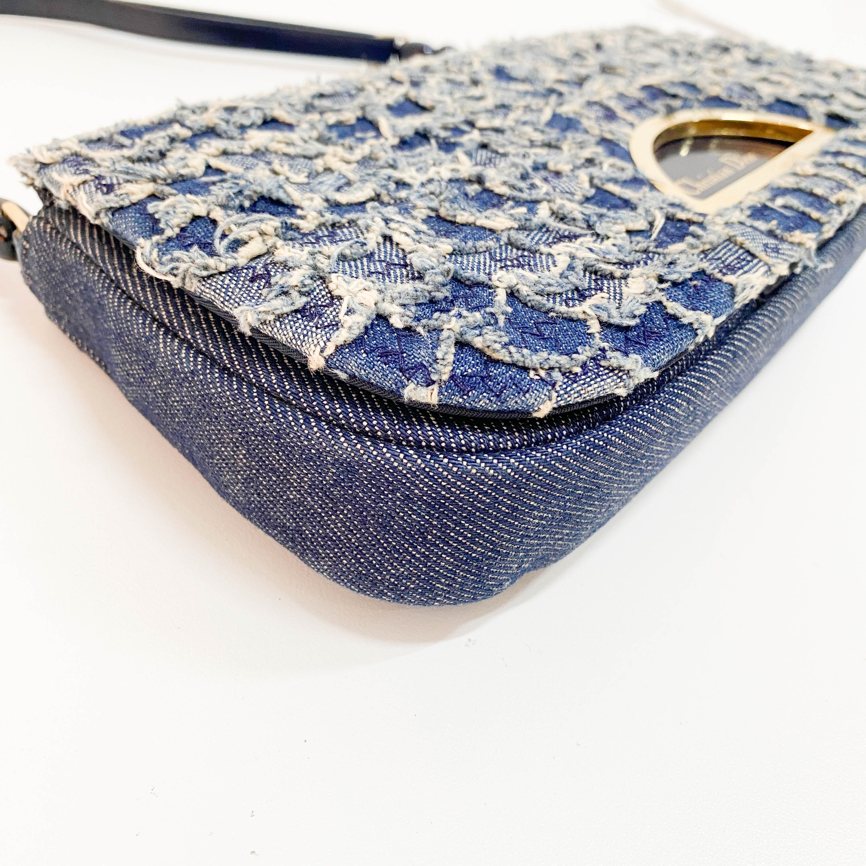 Malice Pearl Blue Denim Shoulder Bag
