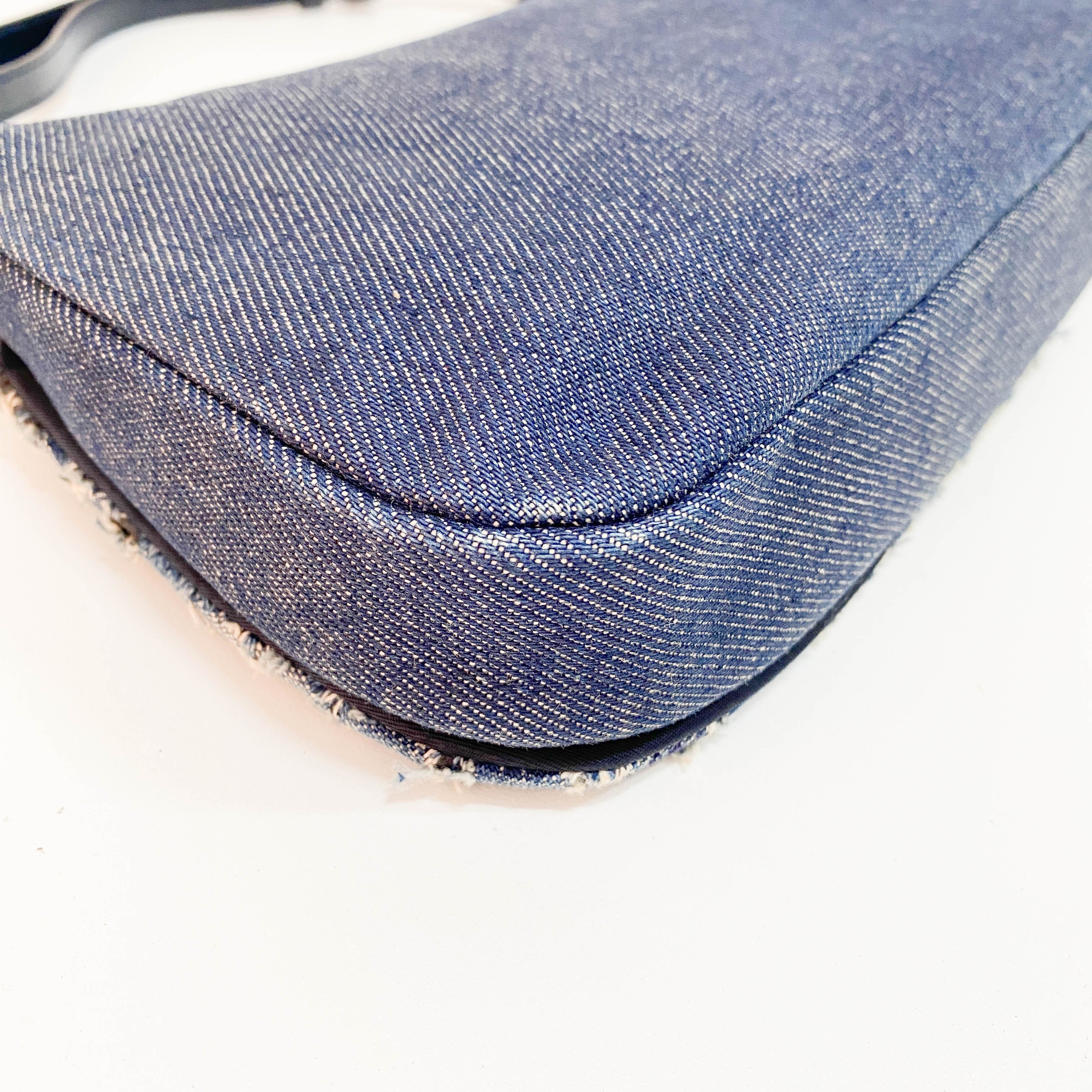 Malice Pearl Blue Denim Shoulder Bag
