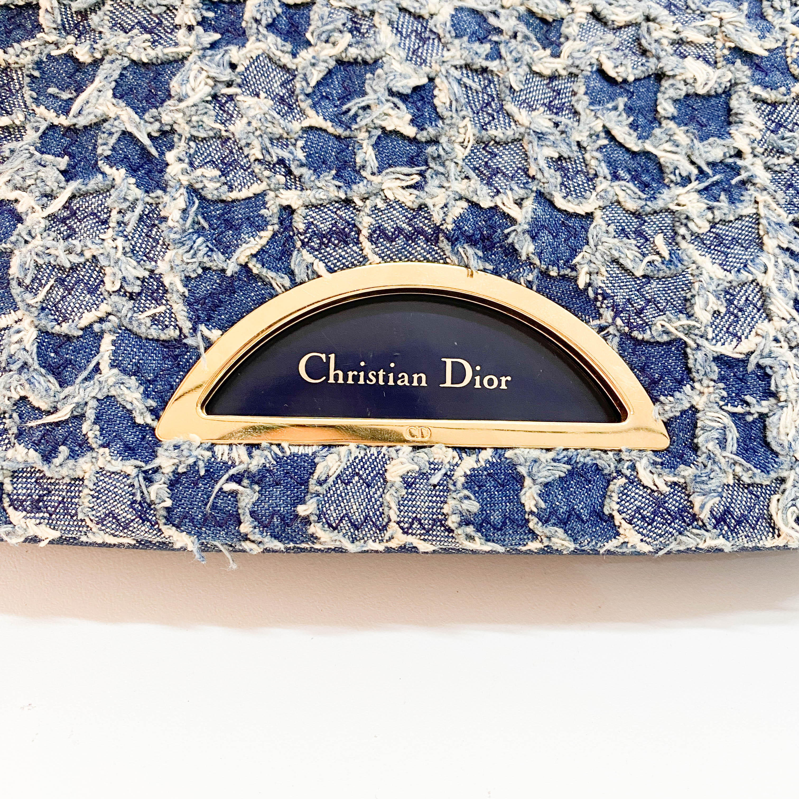 Malice Pearl Blue Denim Shoulder Bag