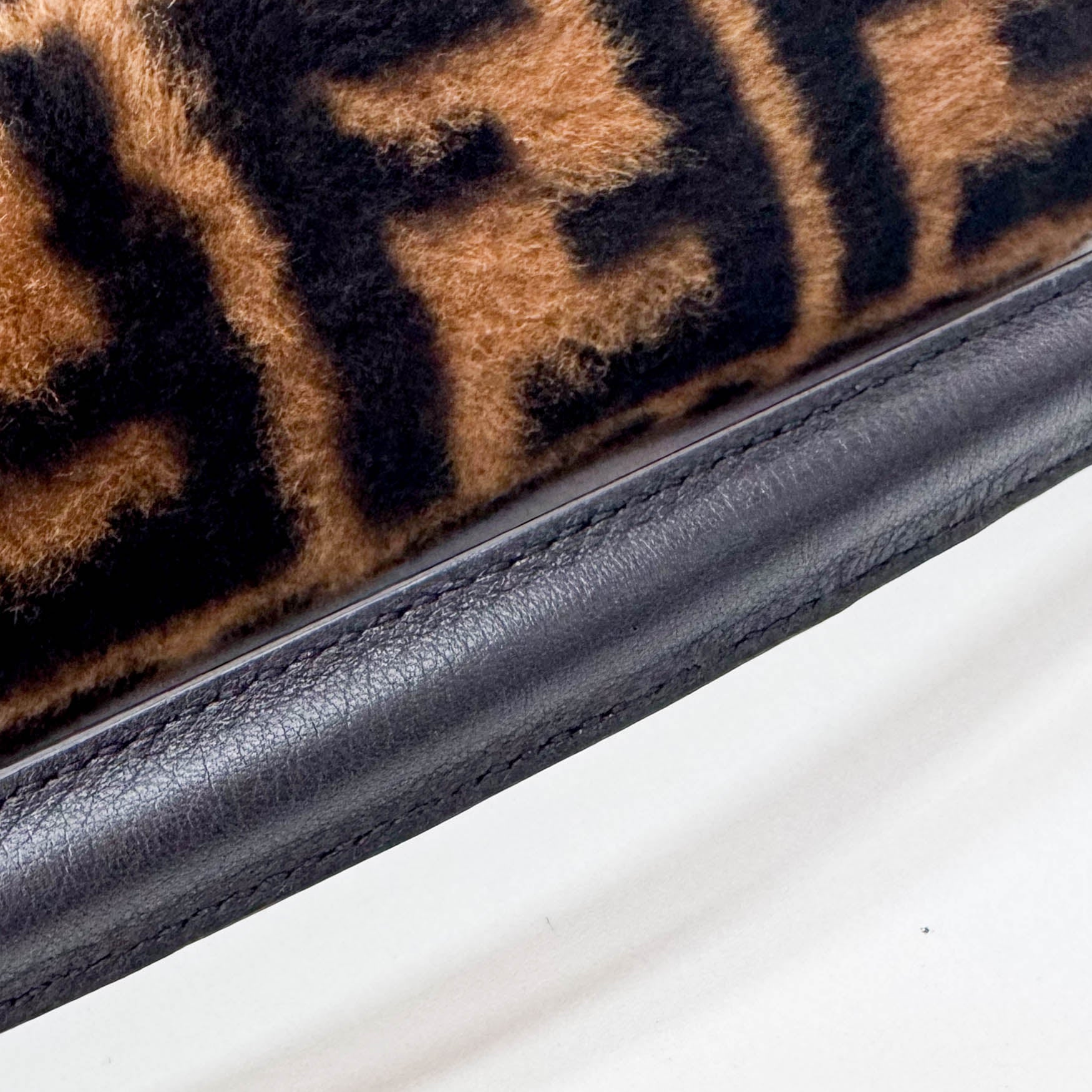 Baguette Zucca Wool Shoulder Bag