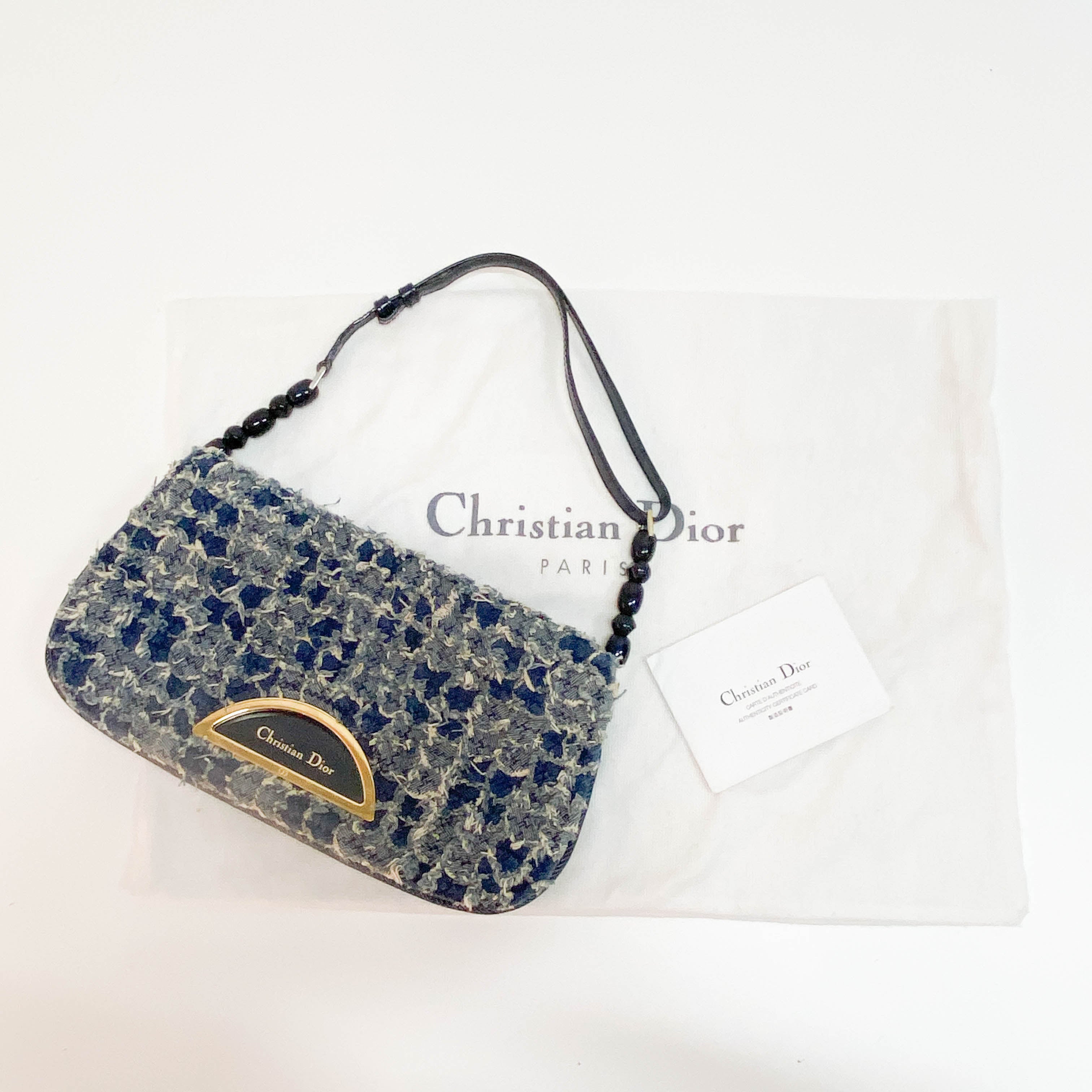 Malice Pearl Blue Denim Shoulder Bag