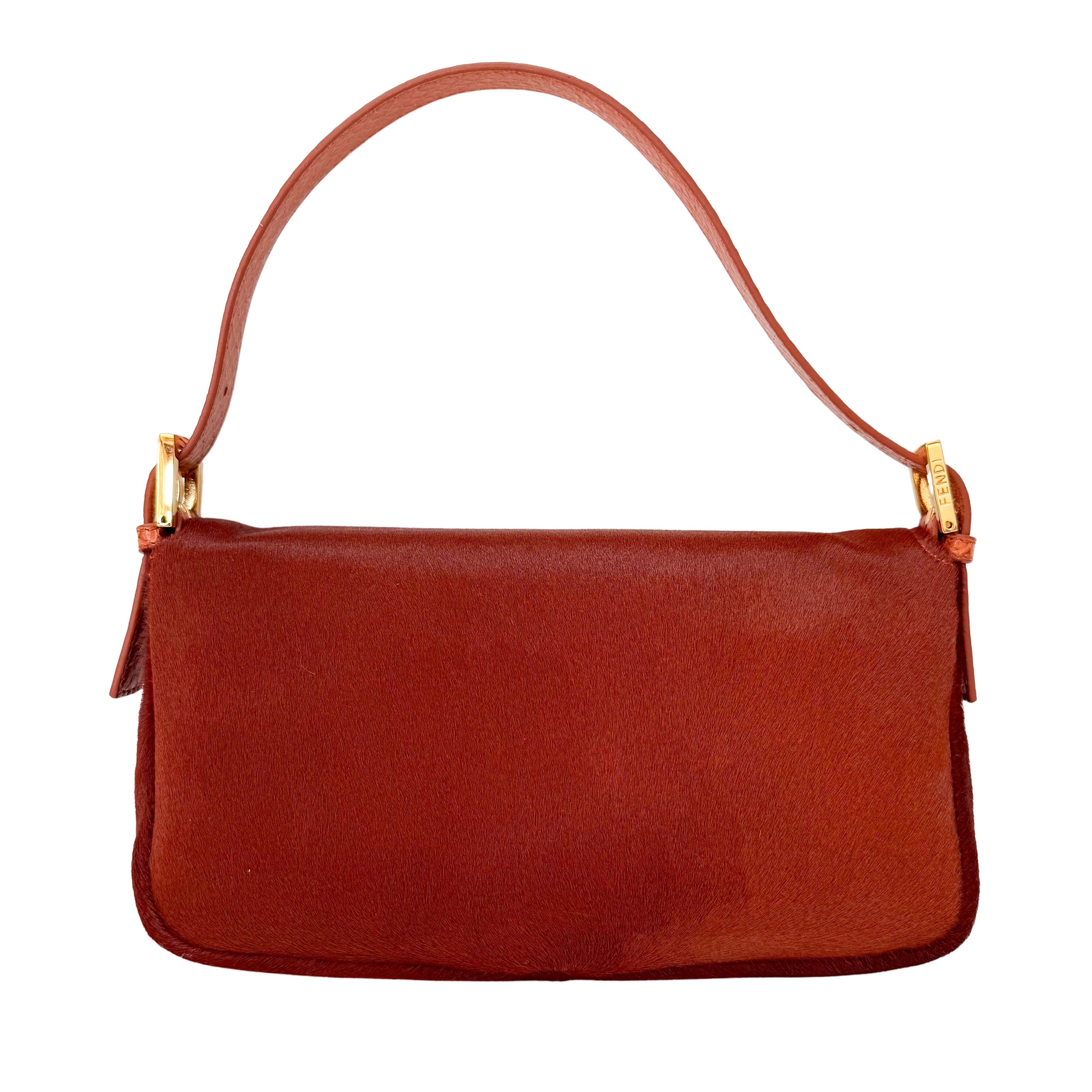 Baguette Red Pony Hair Bag