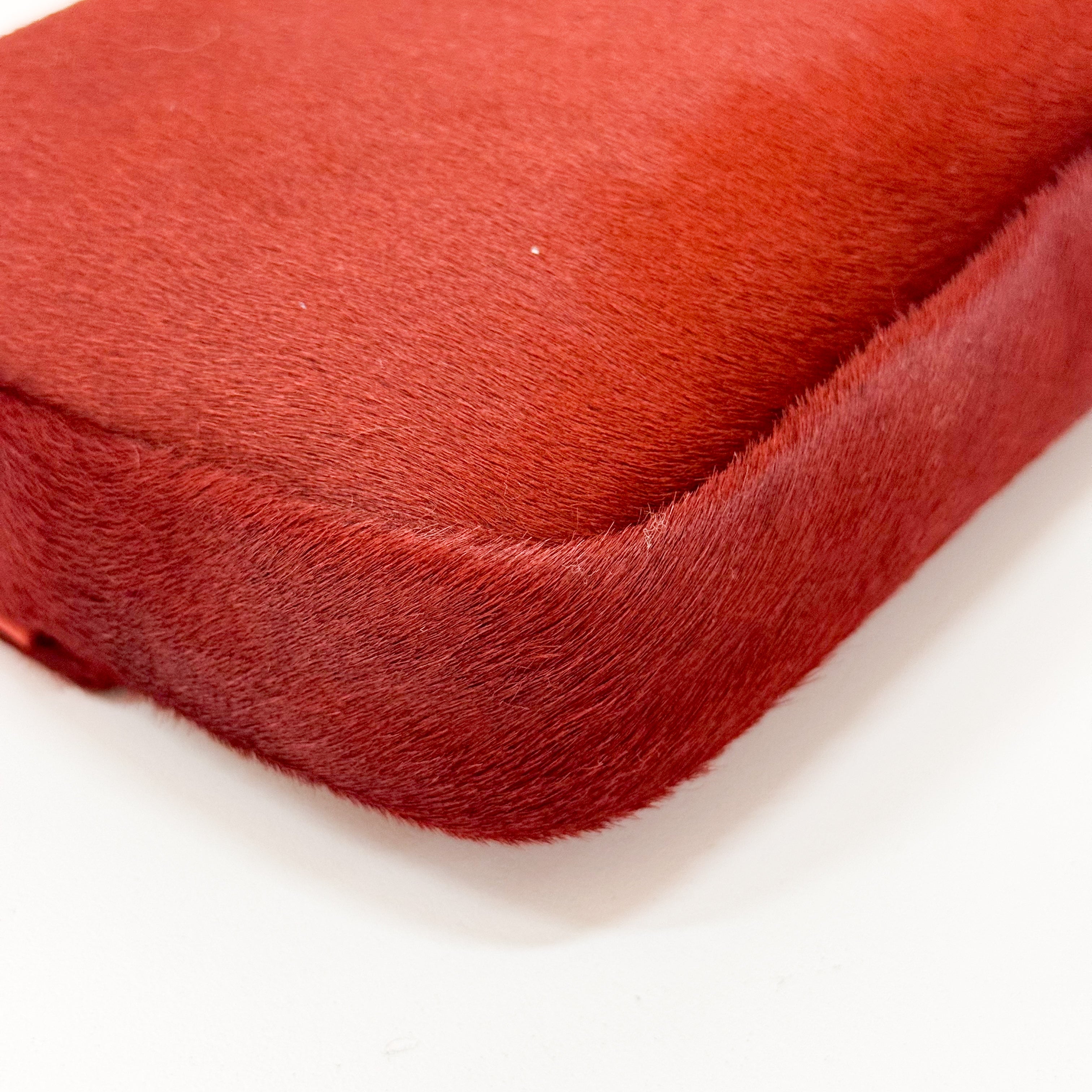 Baguette Red Pony Hair Bag