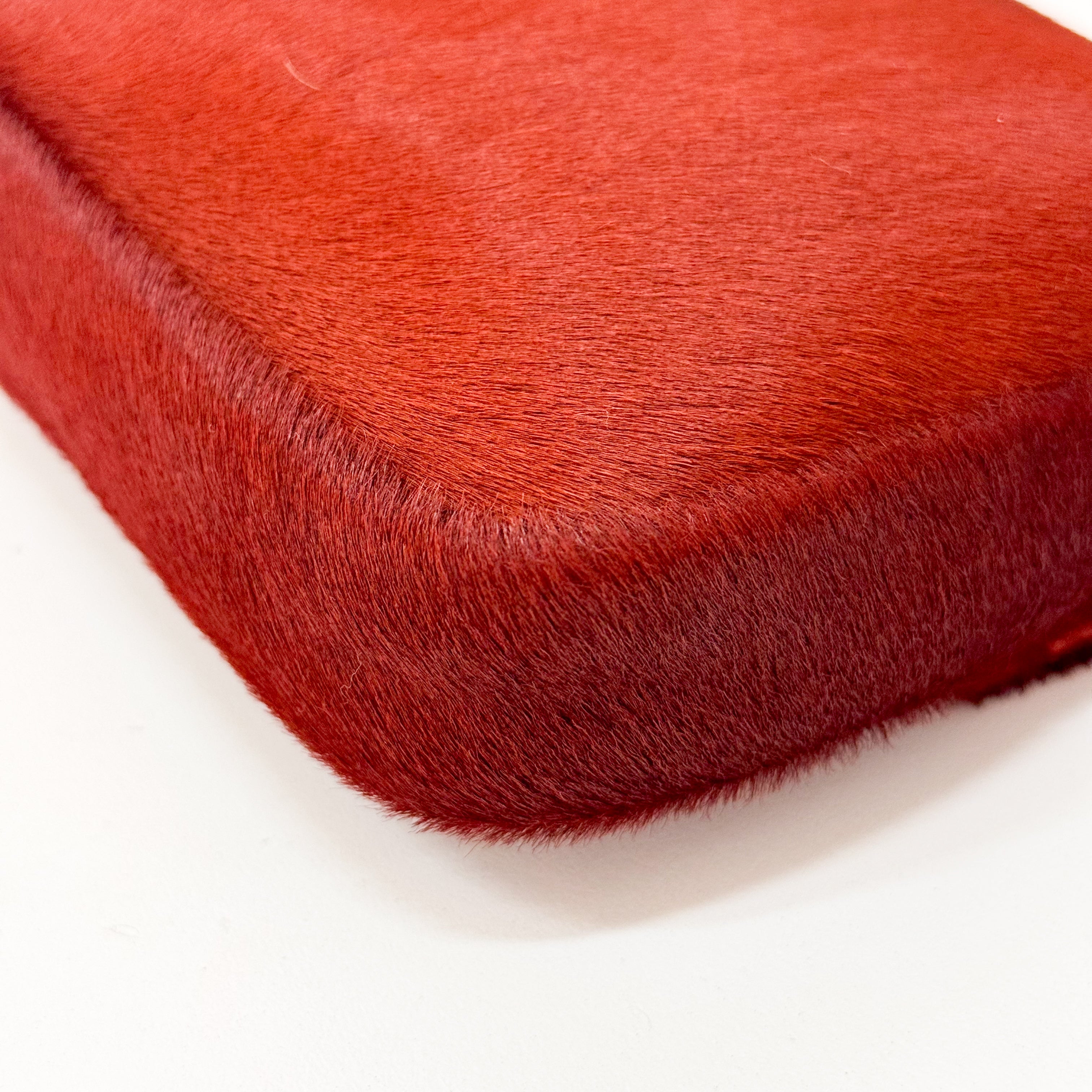 Baguette Red Pony Hair Bag