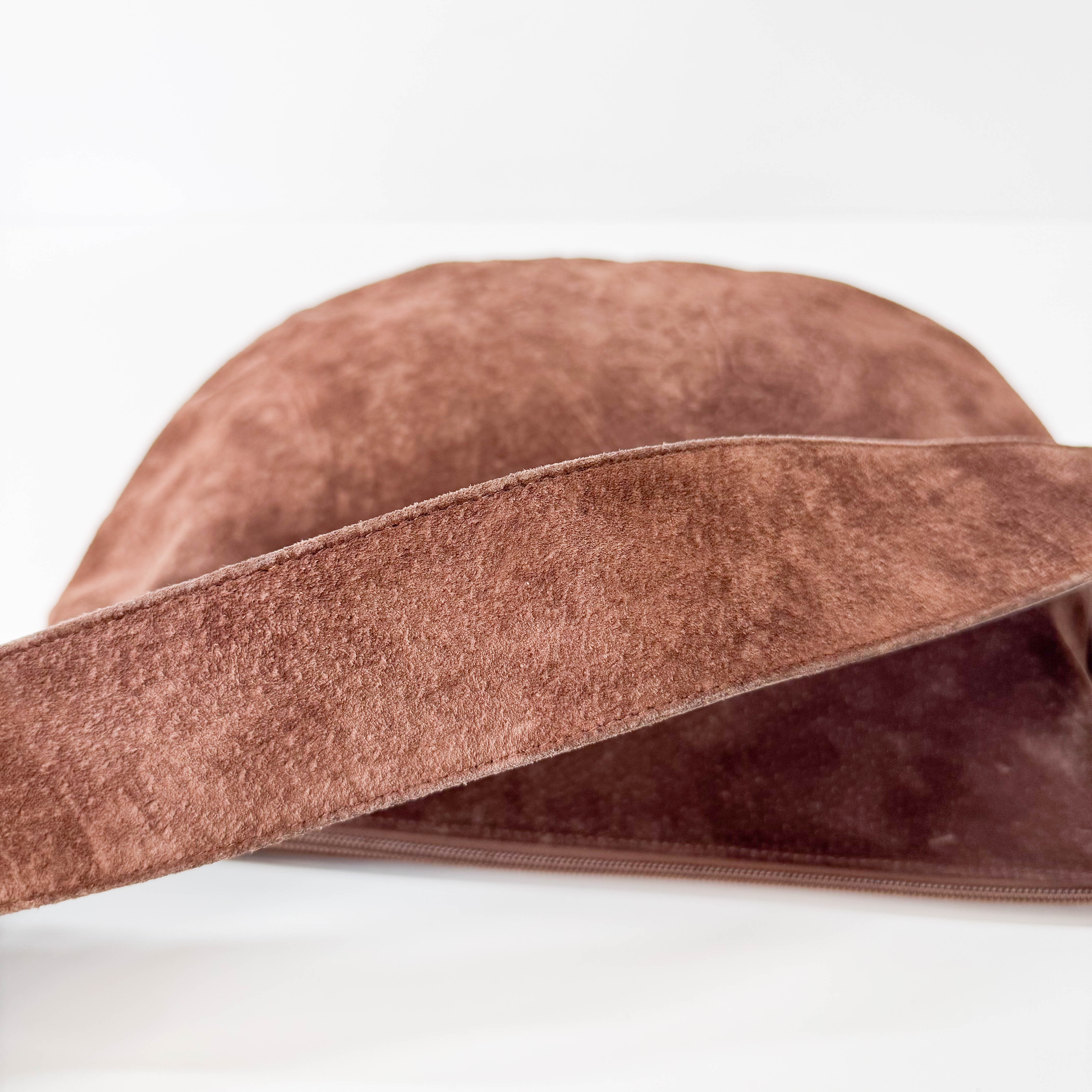 Brown Suede Shoulder Bag