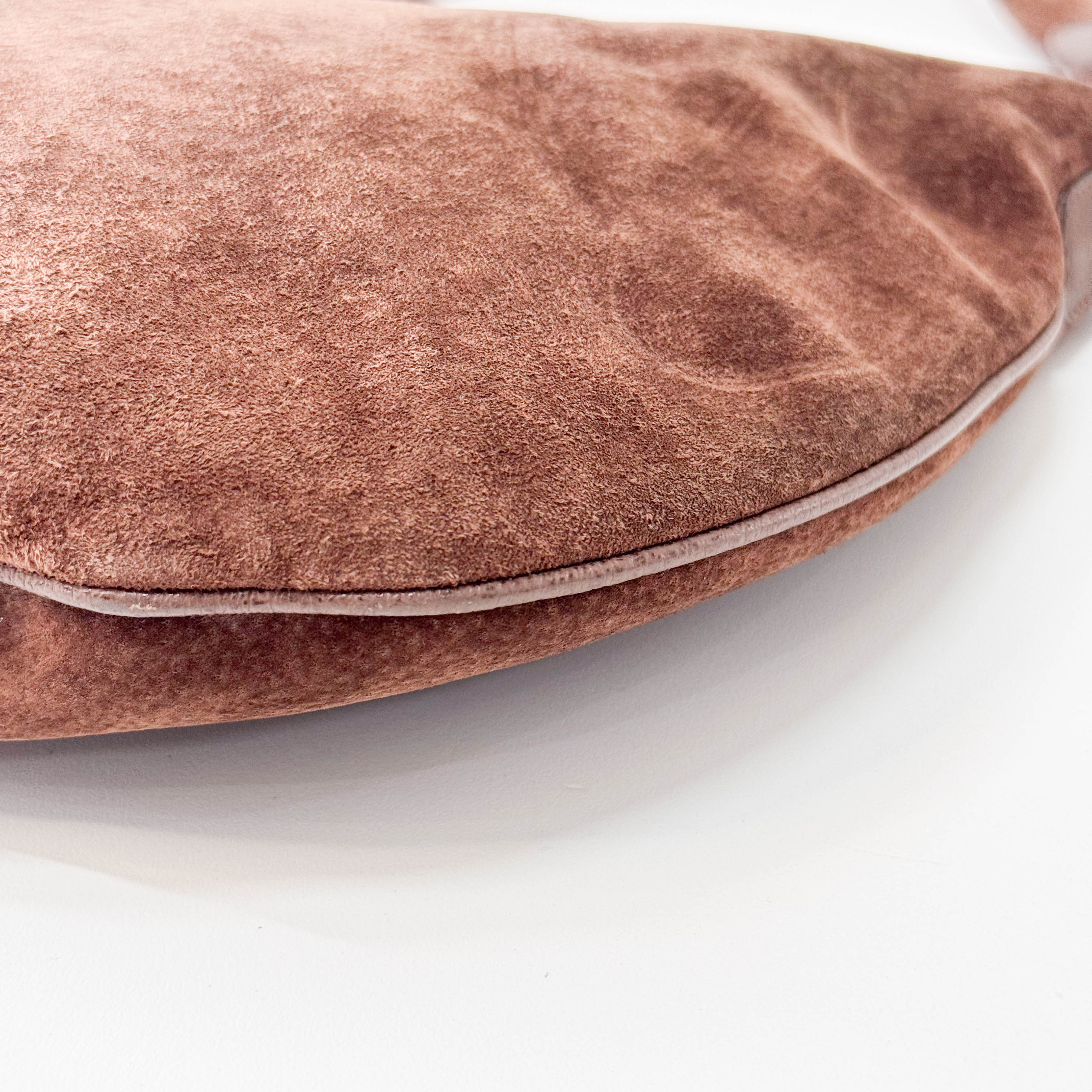 Brown Suede Shoulder Bag