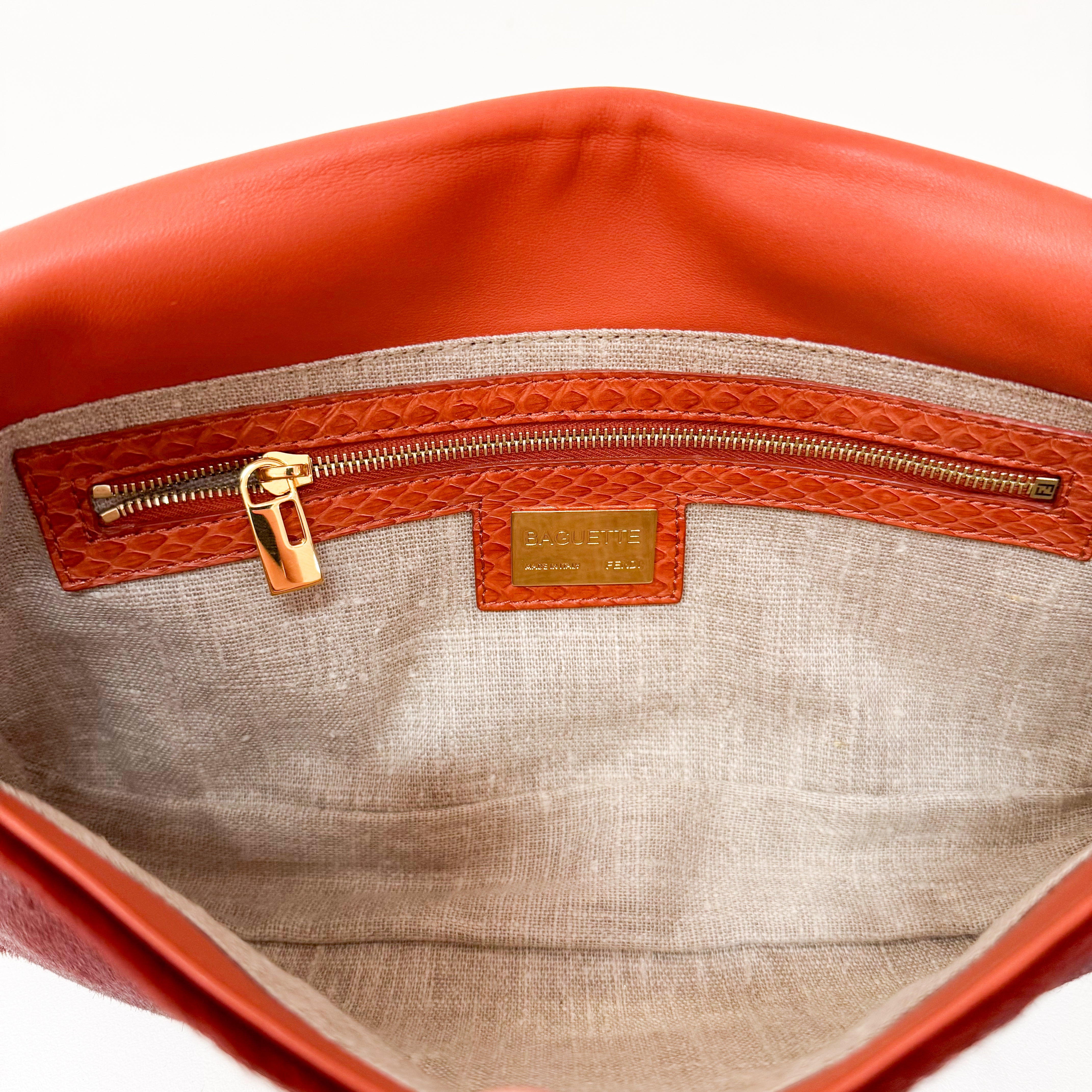 Baguette Red Pony Hair Bag