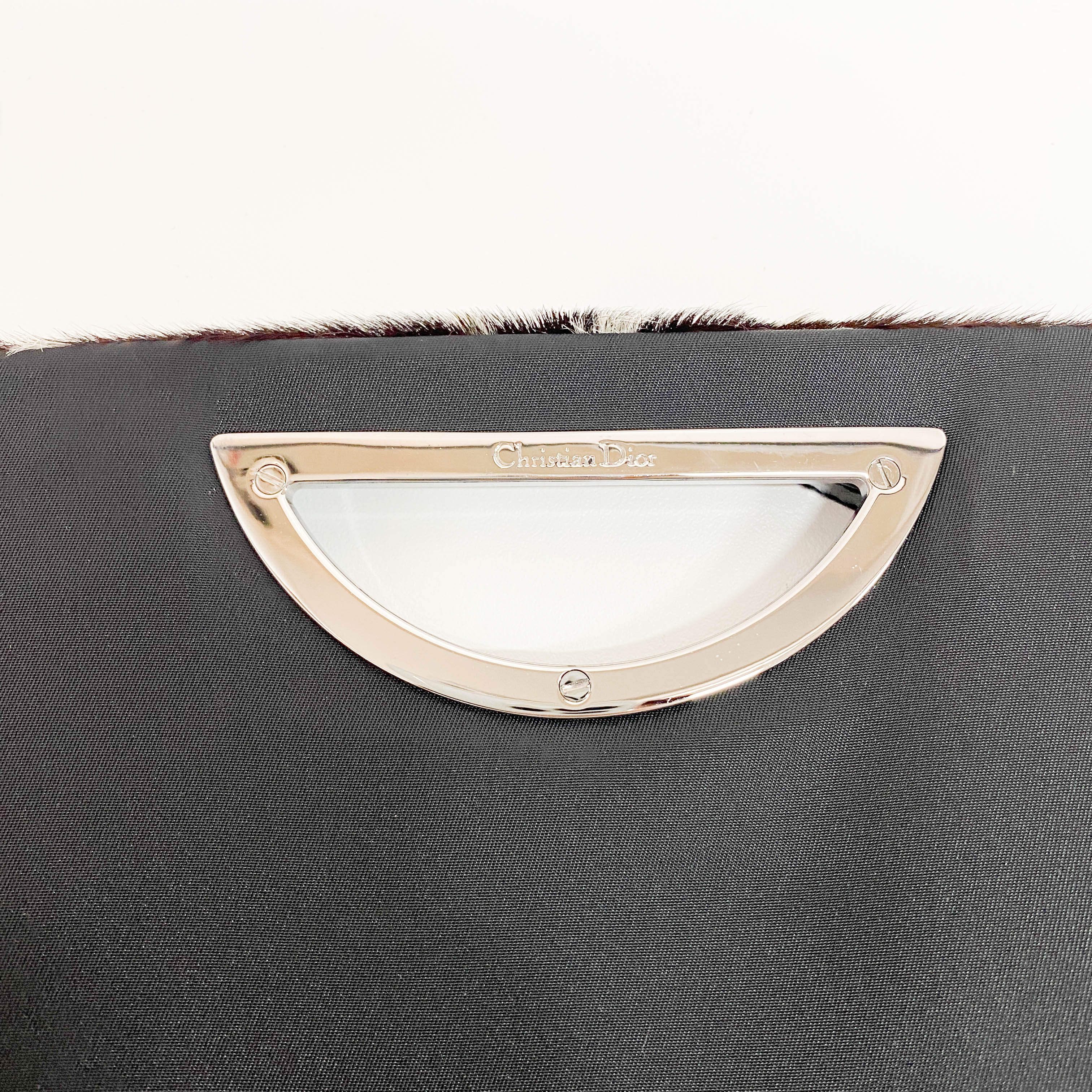 Limited Edition Malice Pearl Cow Print Brown Pony Hair Shoulder Bag