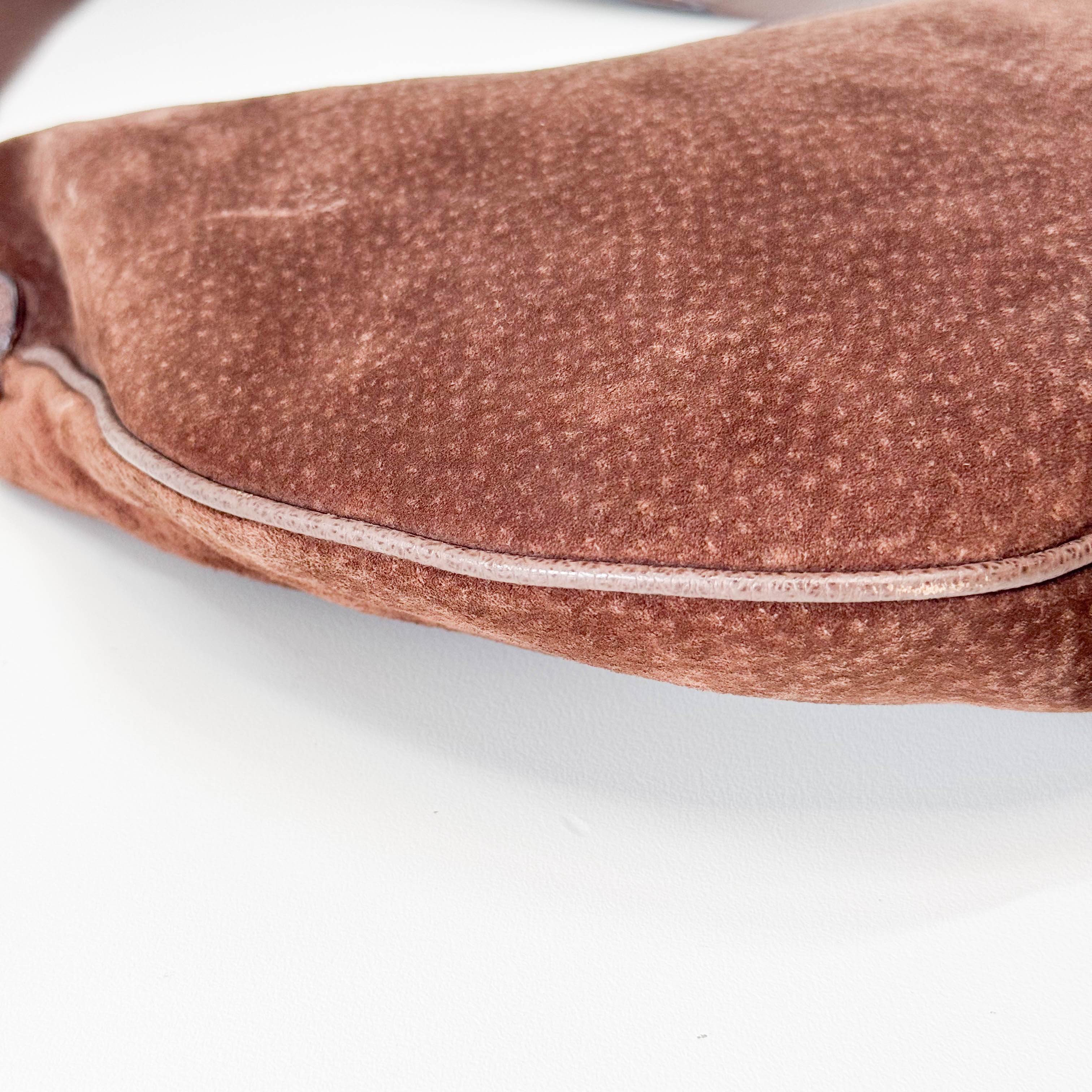 Brown Suede Shoulder Bag