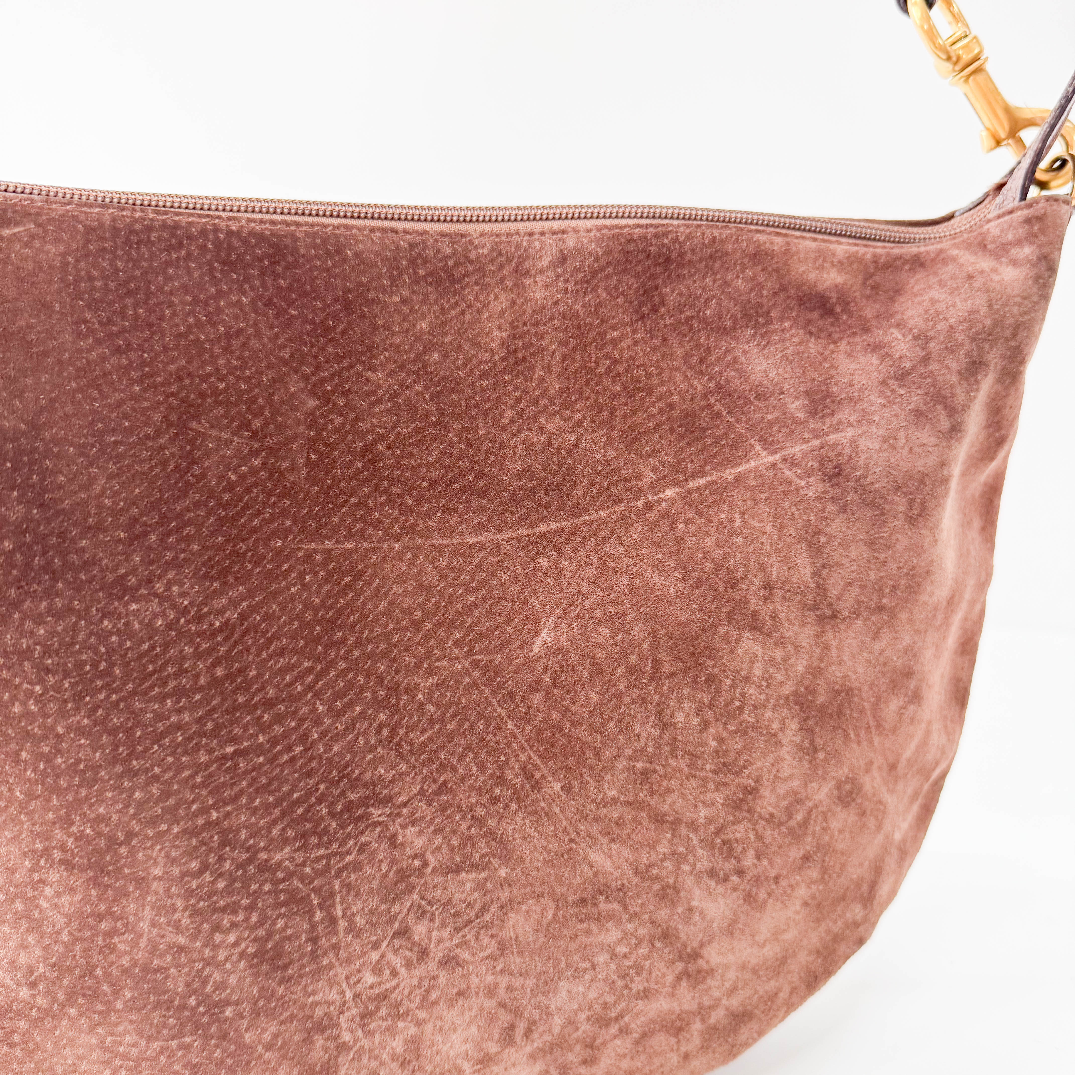 Brown Suede Shoulder Bag