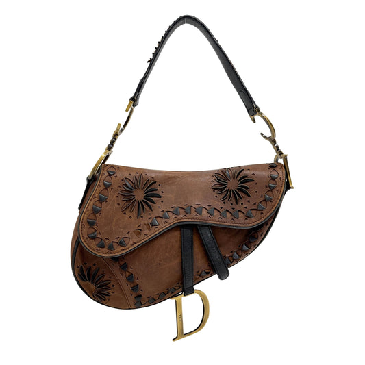 Saddle Brown Leather Shoulder Bag