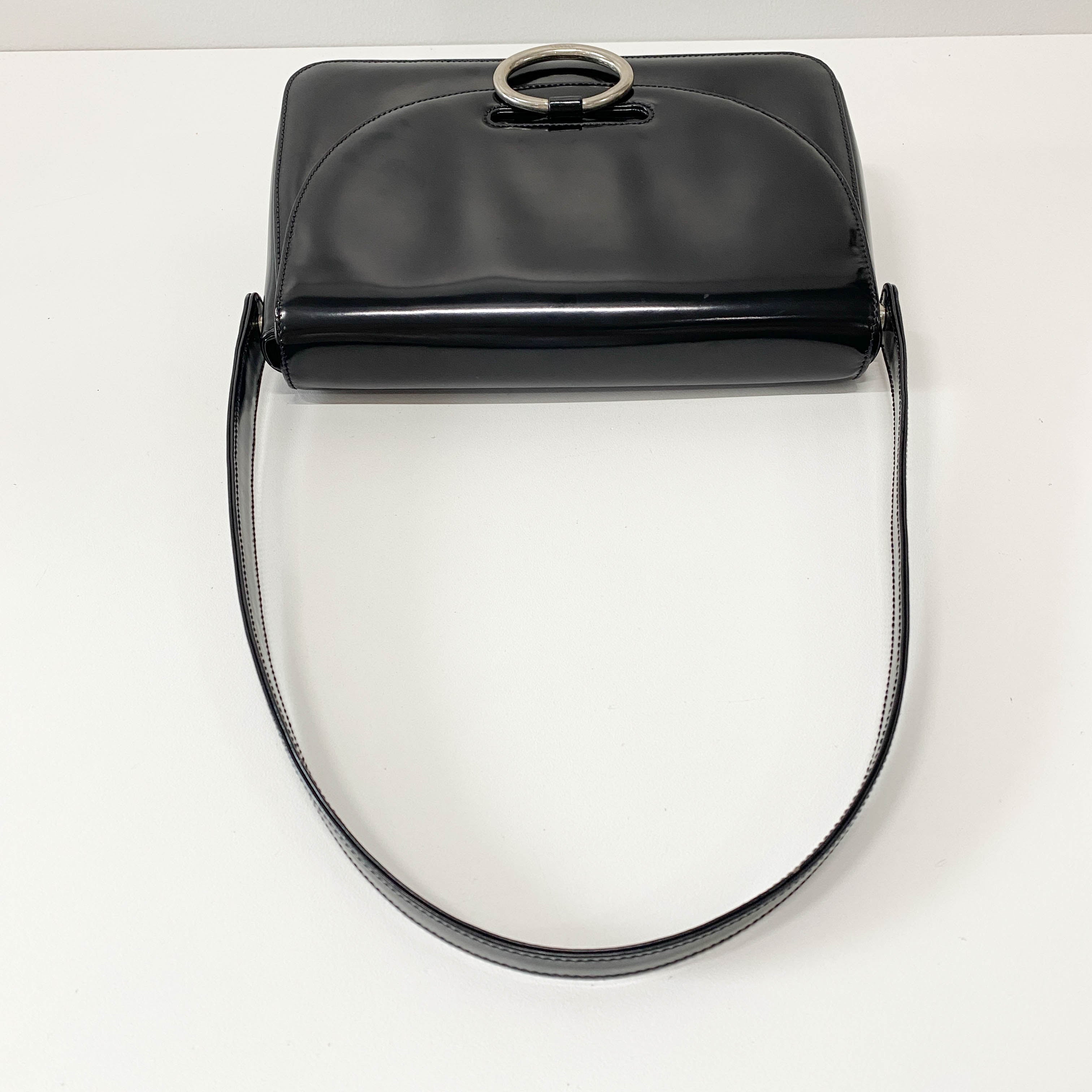 Black Patent Leather Shoulder Bag