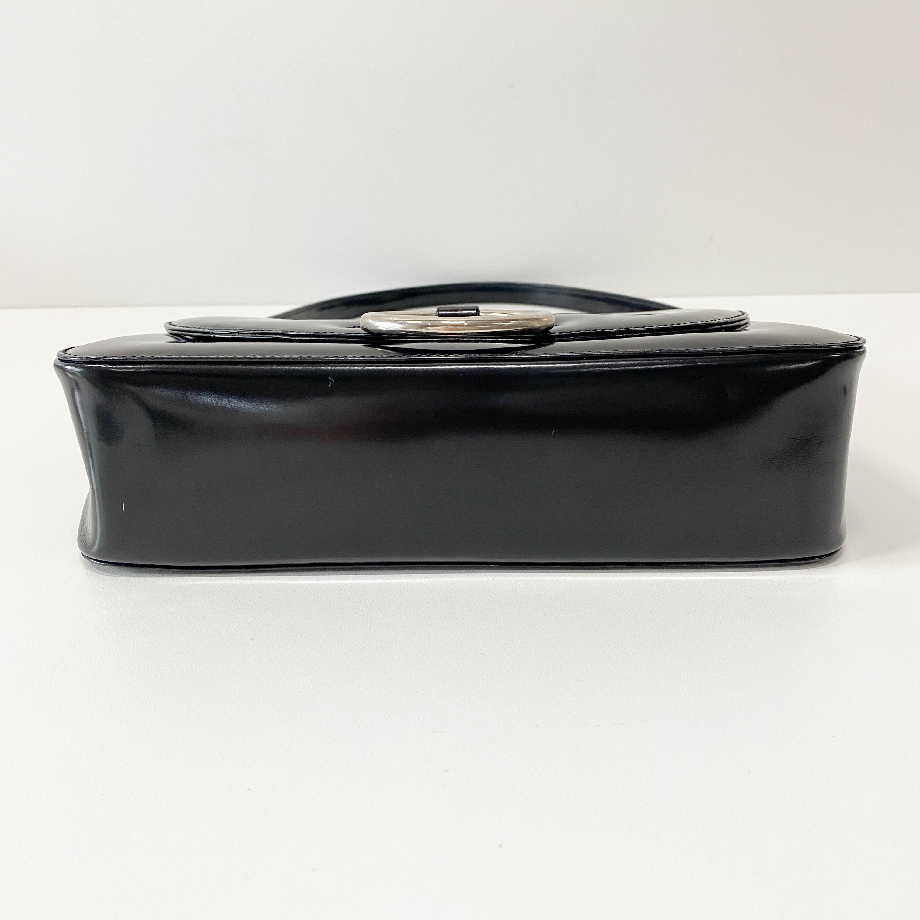 Black Patent Leather Shoulder Bag