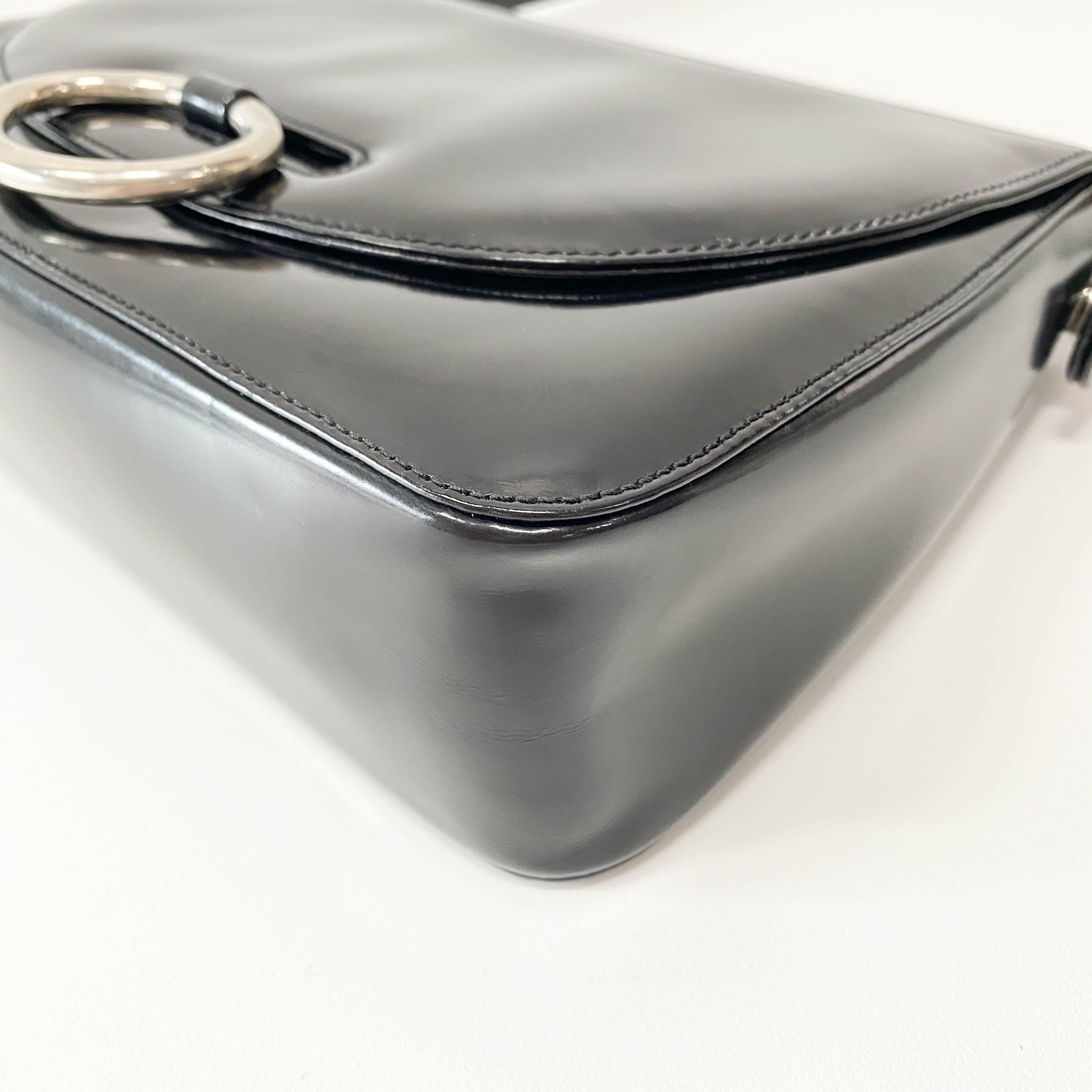 Black Patent Leather Shoulder Bag