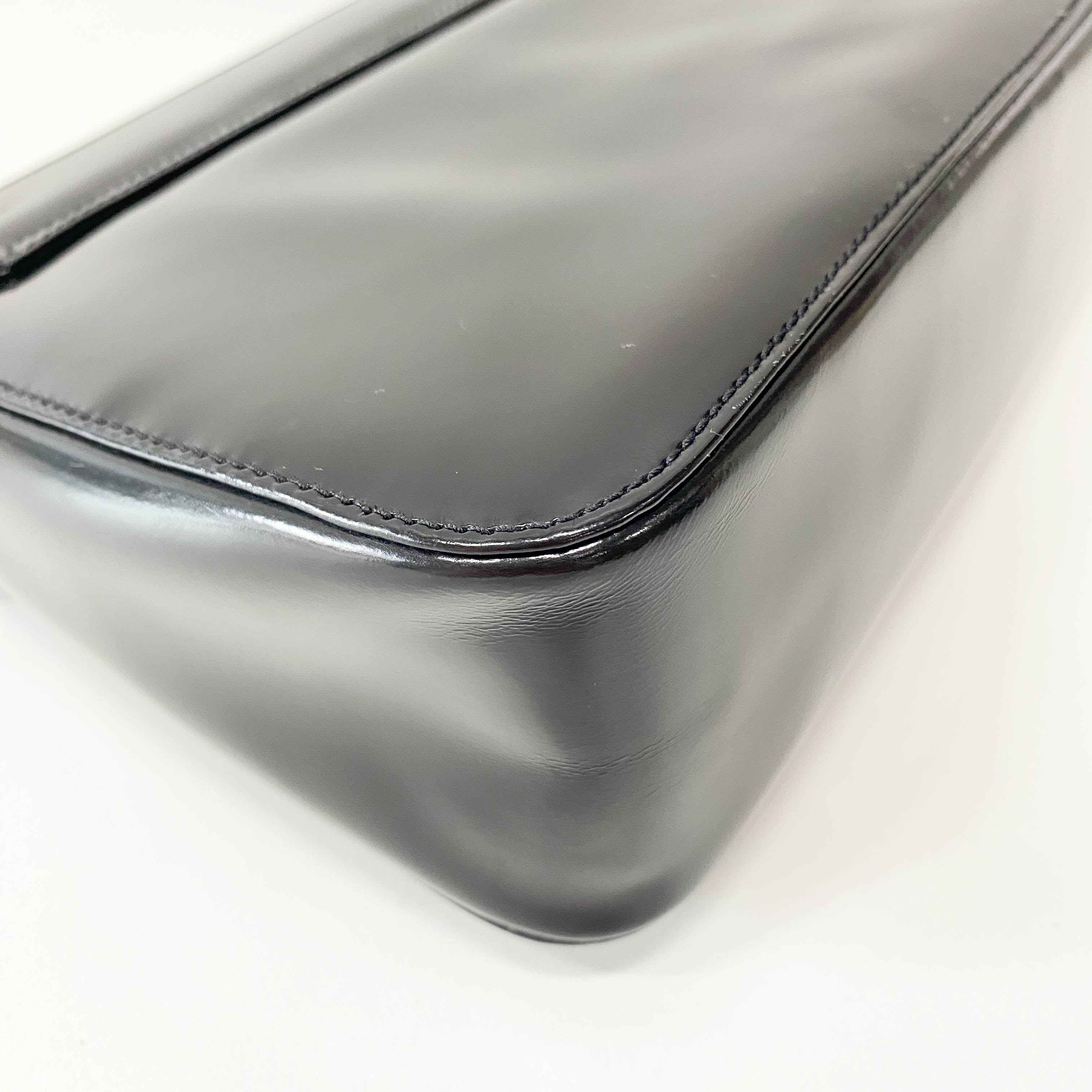 Black Patent Leather Shoulder Bag