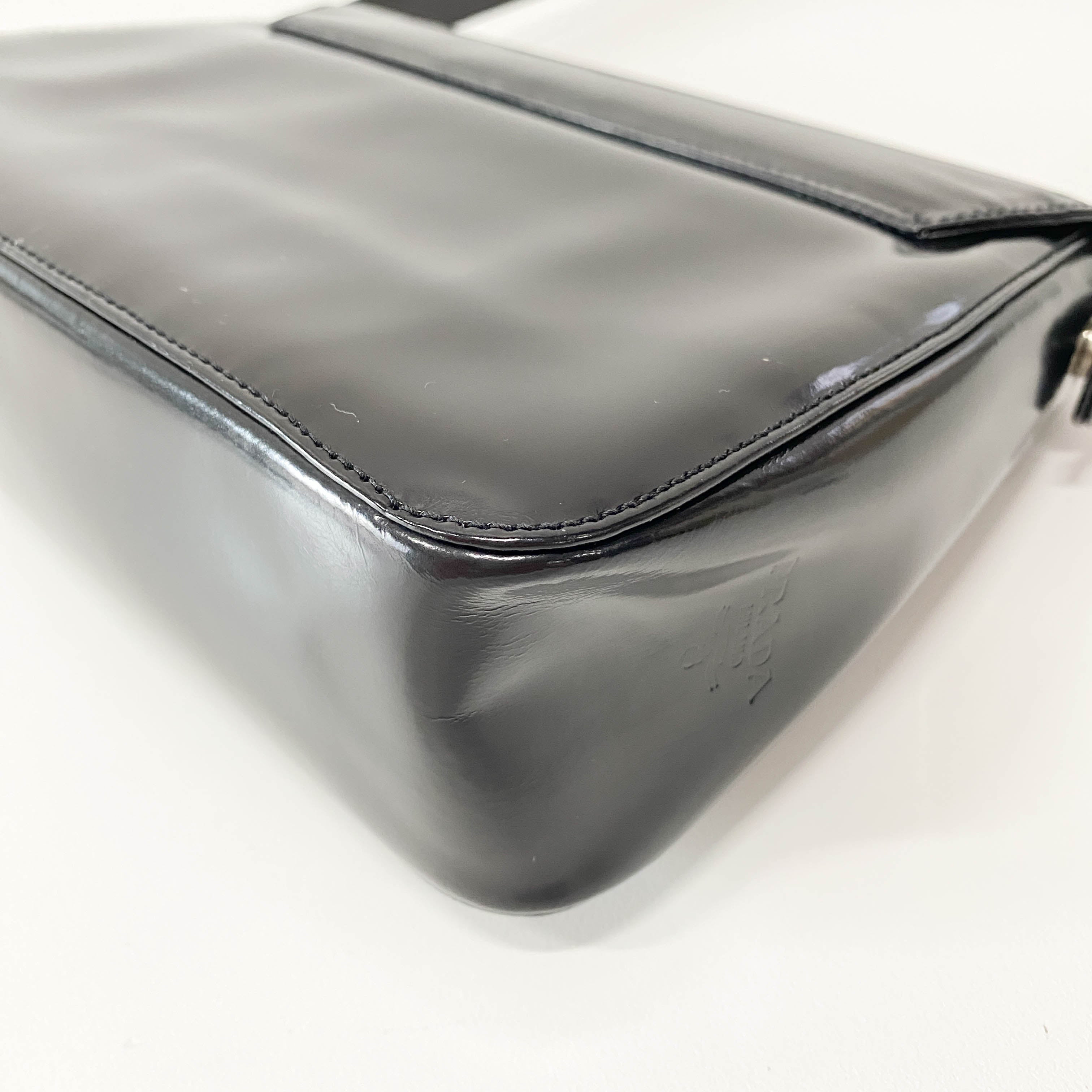 Black Patent Leather Shoulder Bag