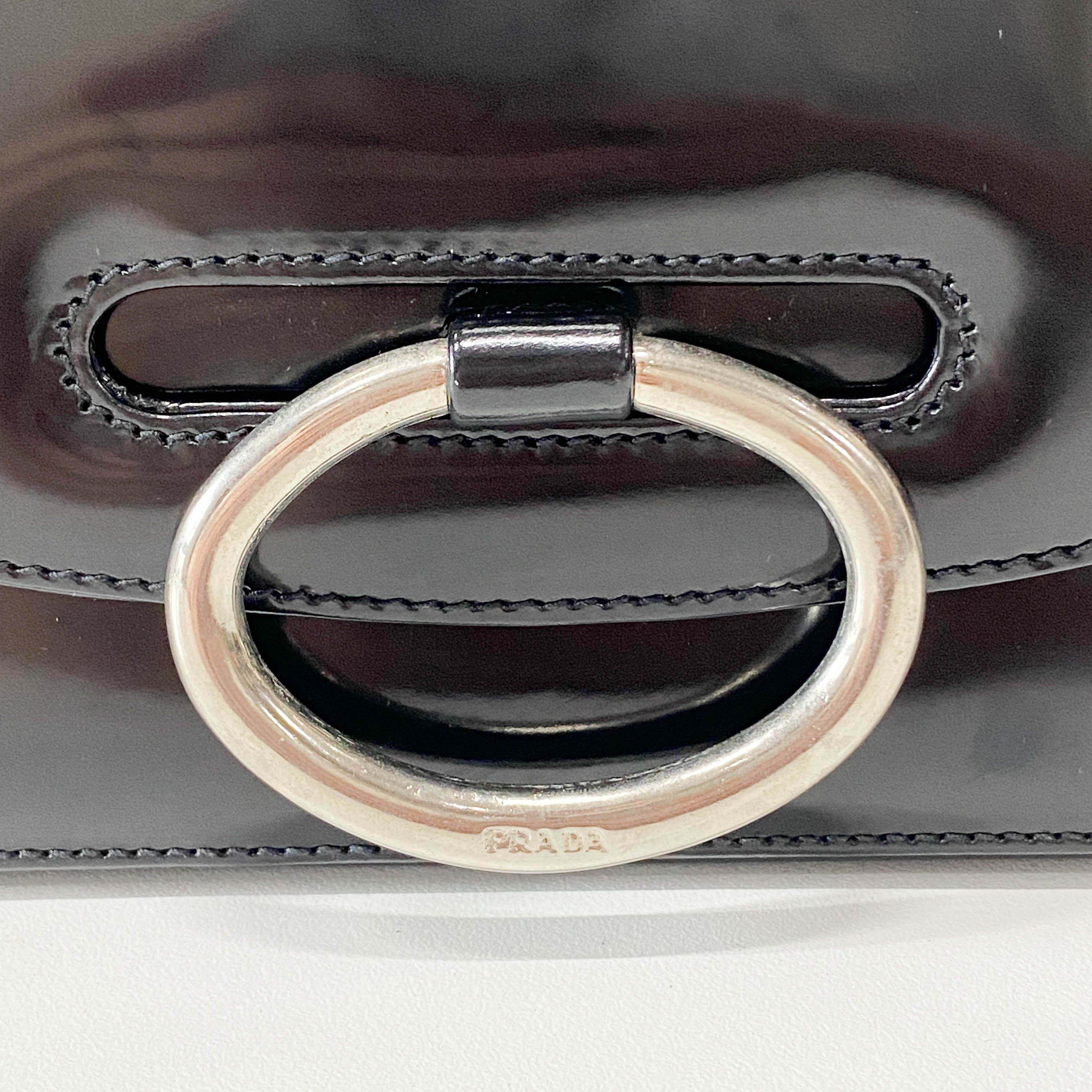 Black Patent Leather Shoulder Bag