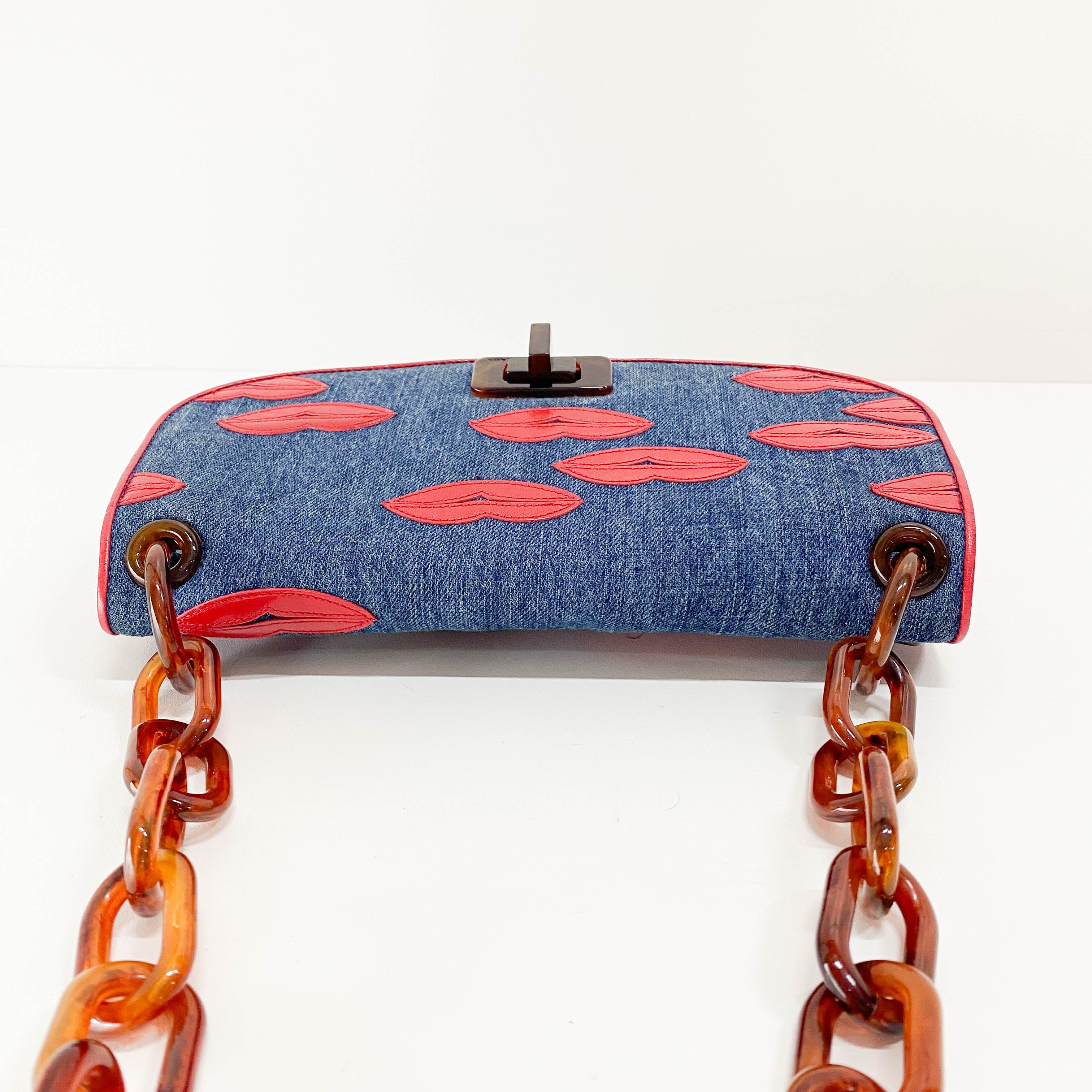 Denim Chain Shoulder Bag