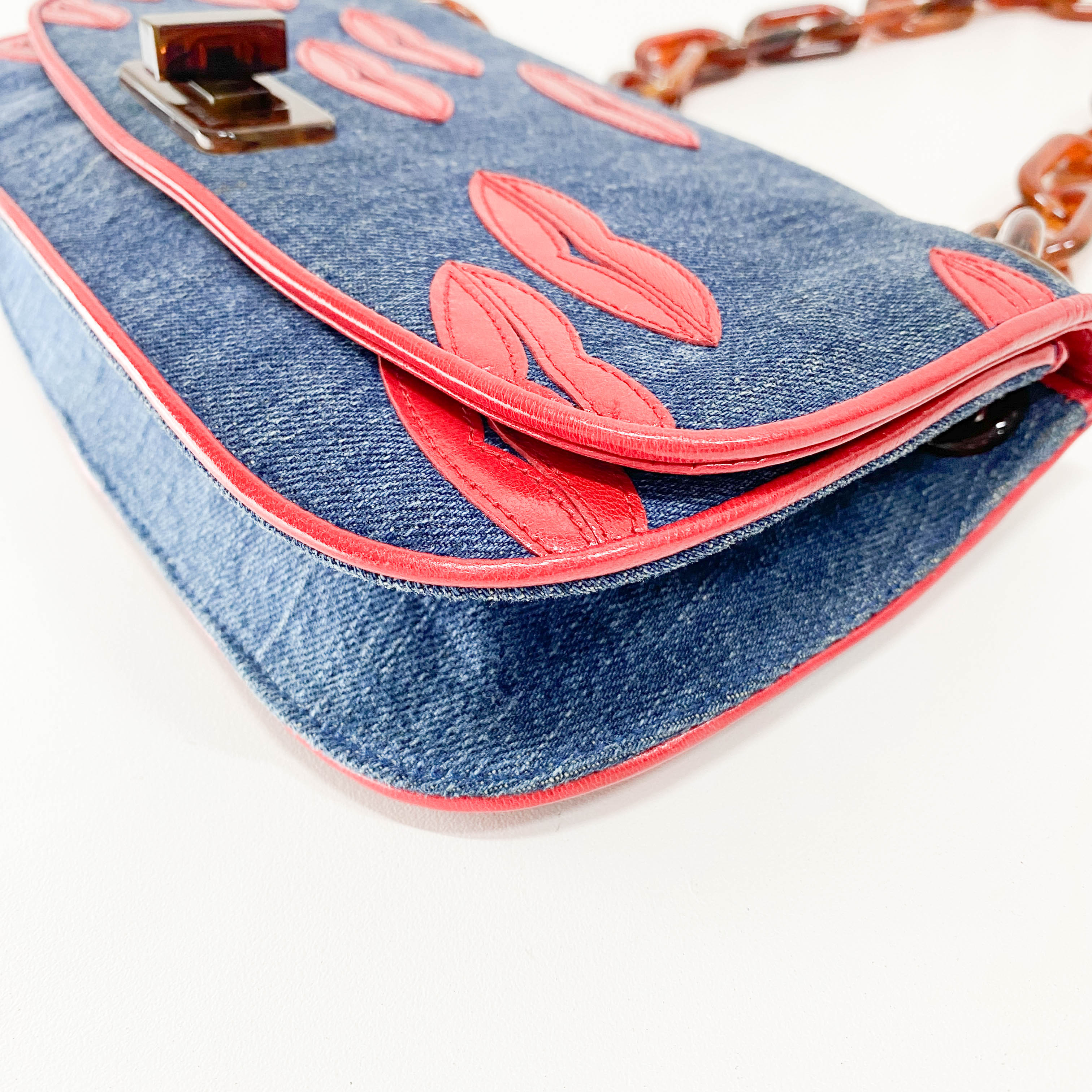 Denim Chain Shoulder Bag