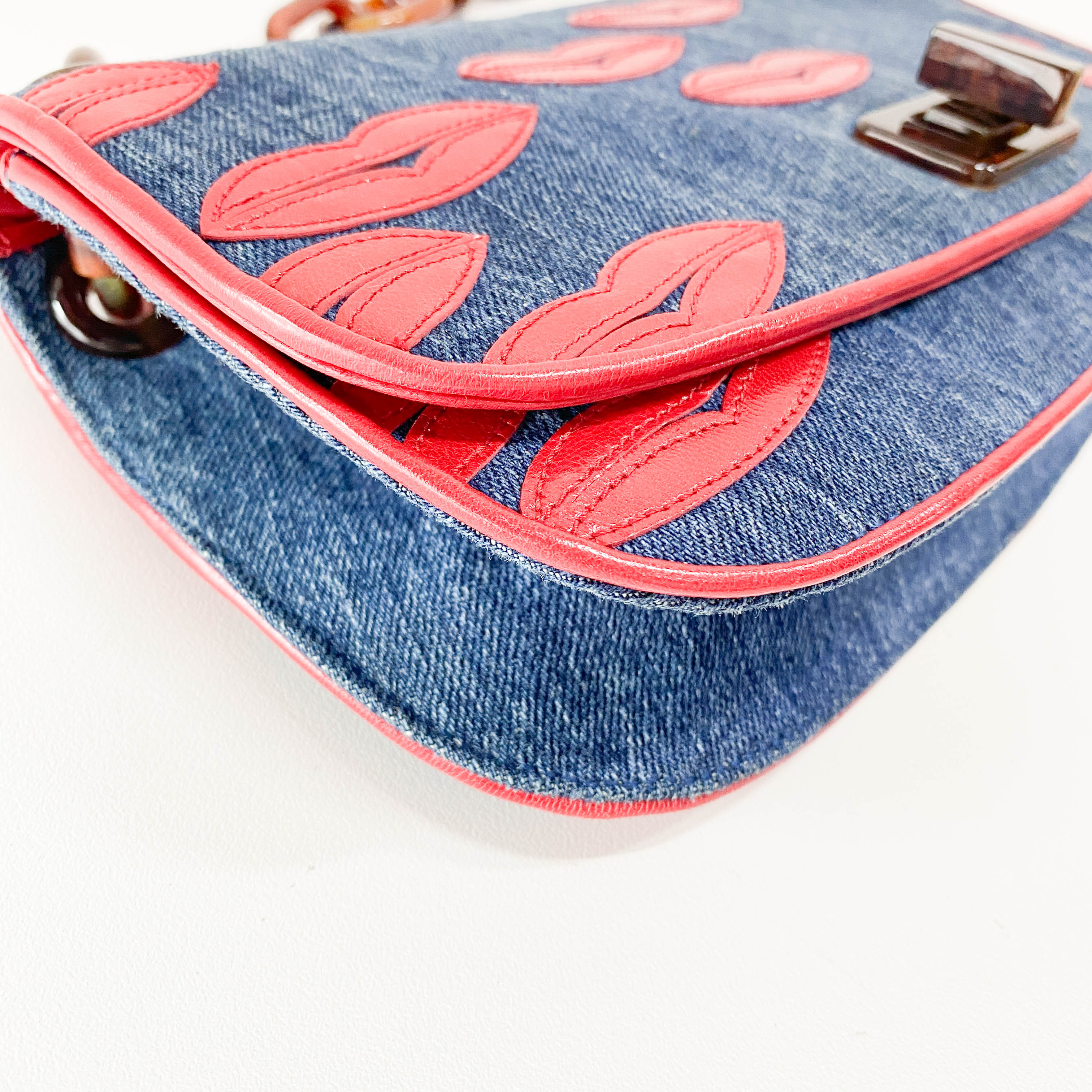 Denim Chain Shoulder Bag