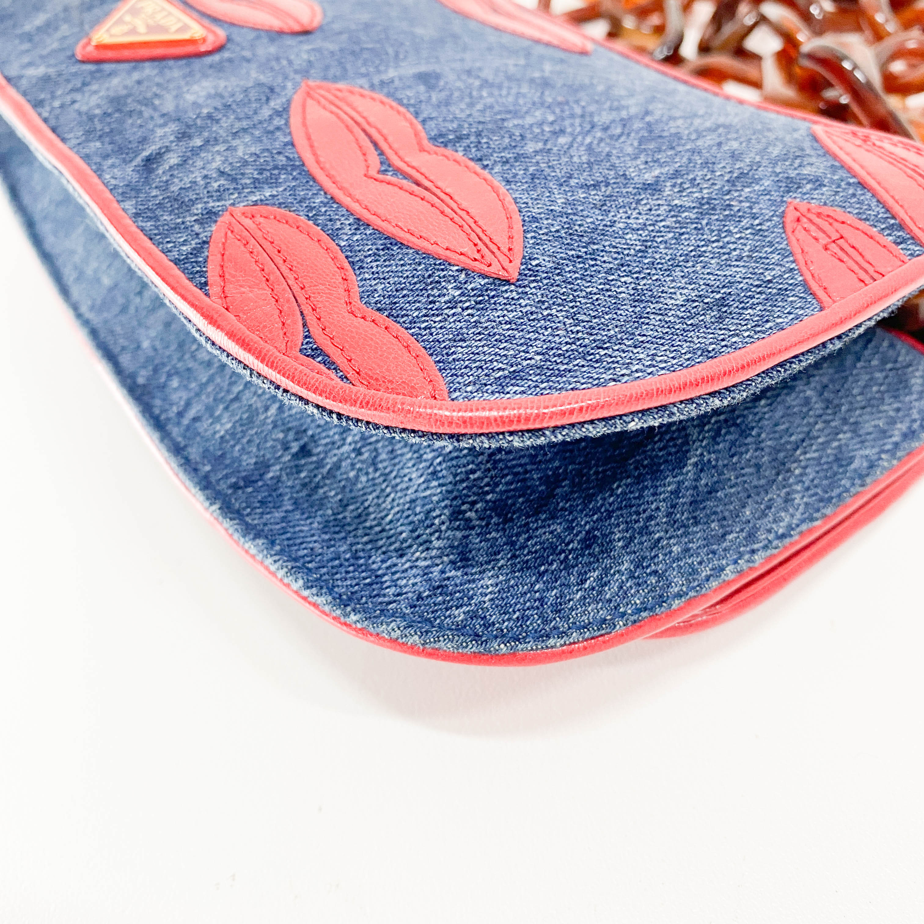 Denim Chain Shoulder Bag