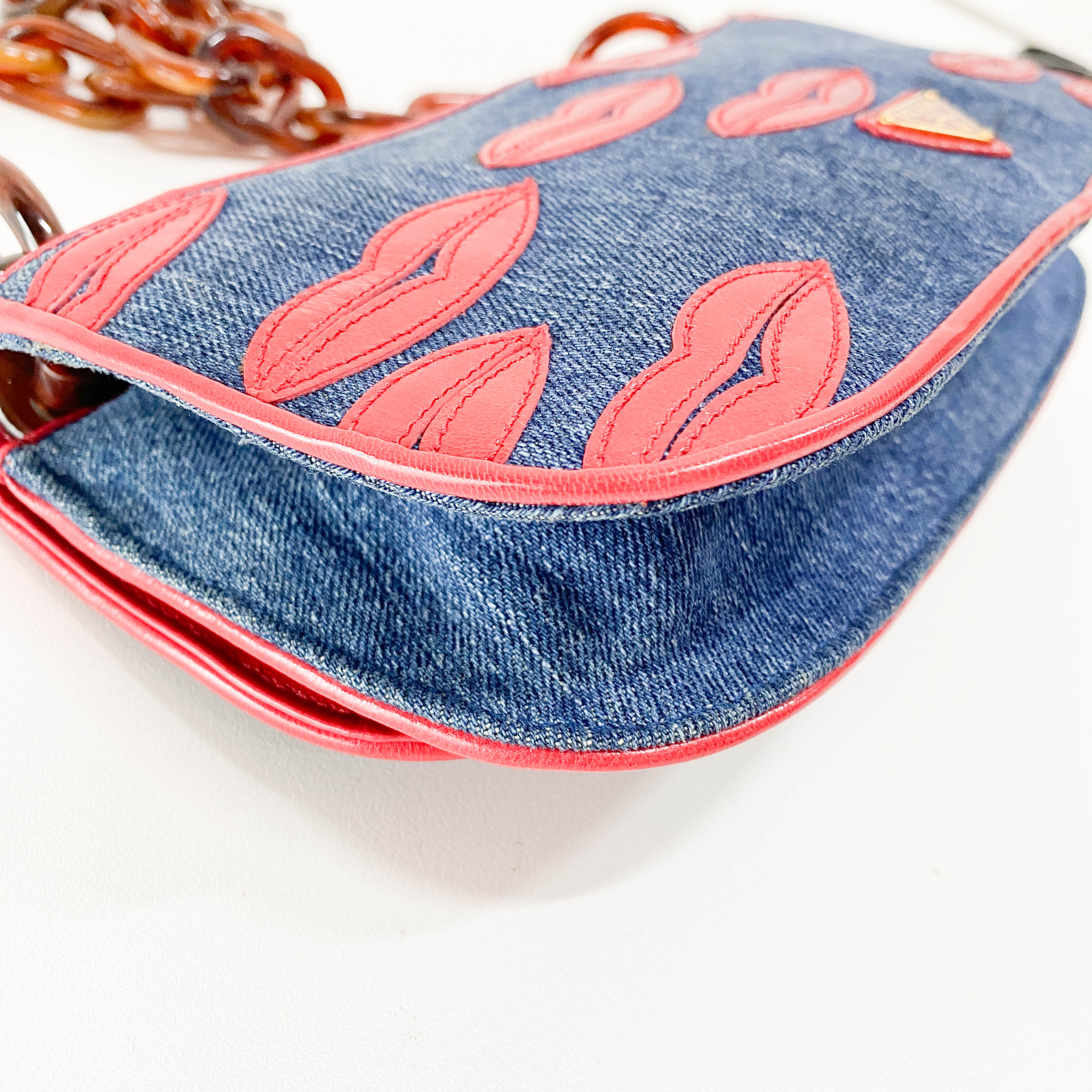 Denim Chain Shoulder Bag
