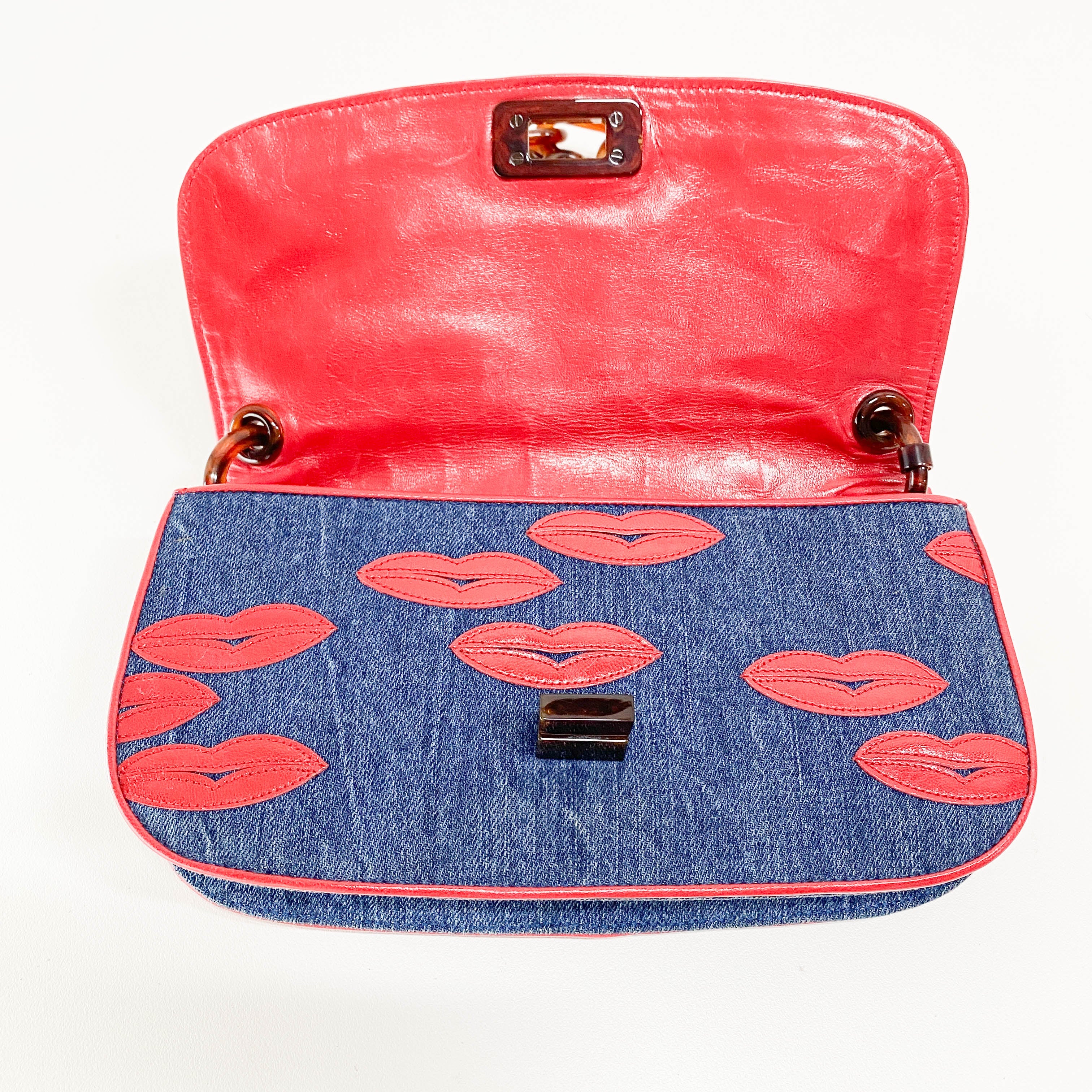 Denim Chain Shoulder Bag