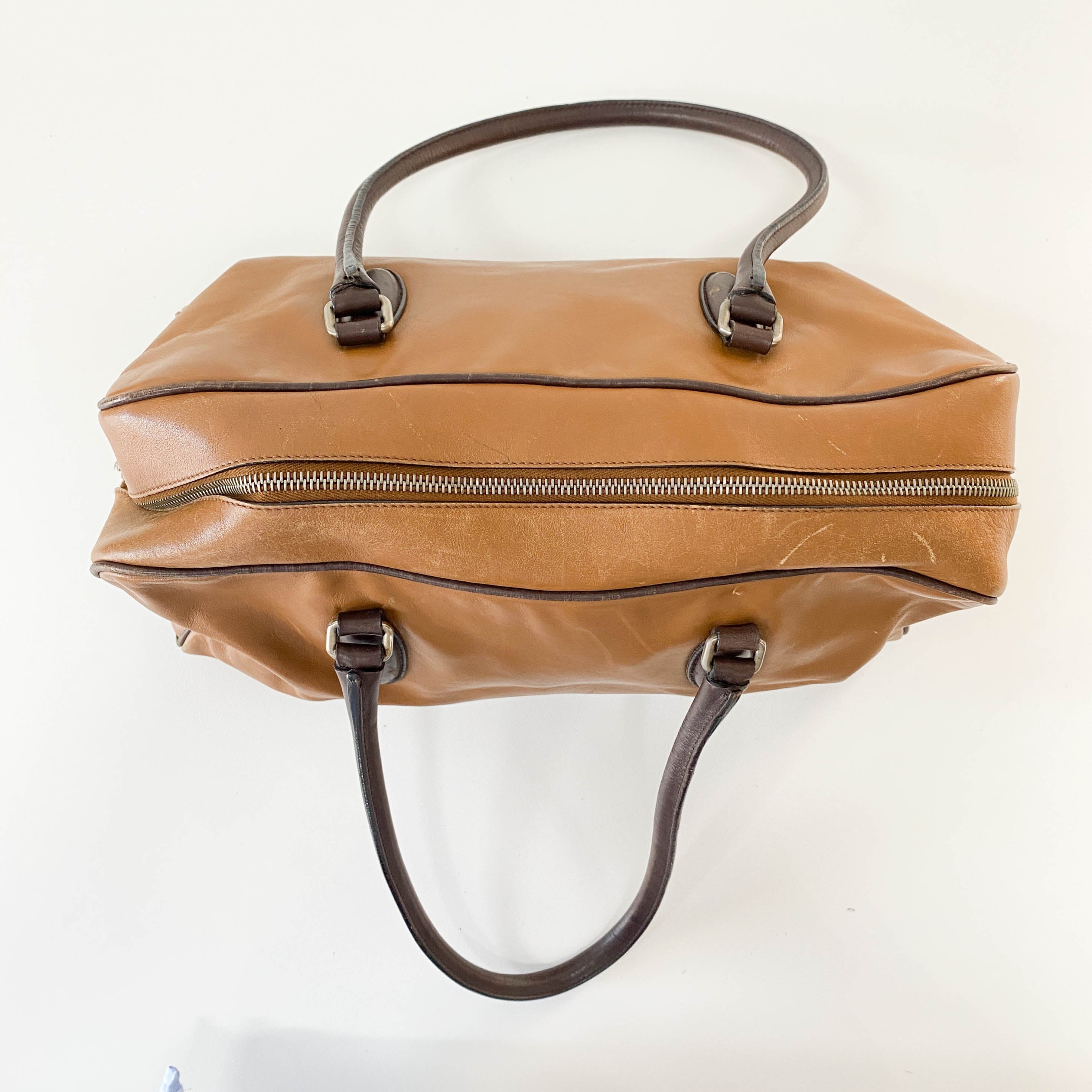 Archive Mini Boston Brown Leather Shoulder Bag