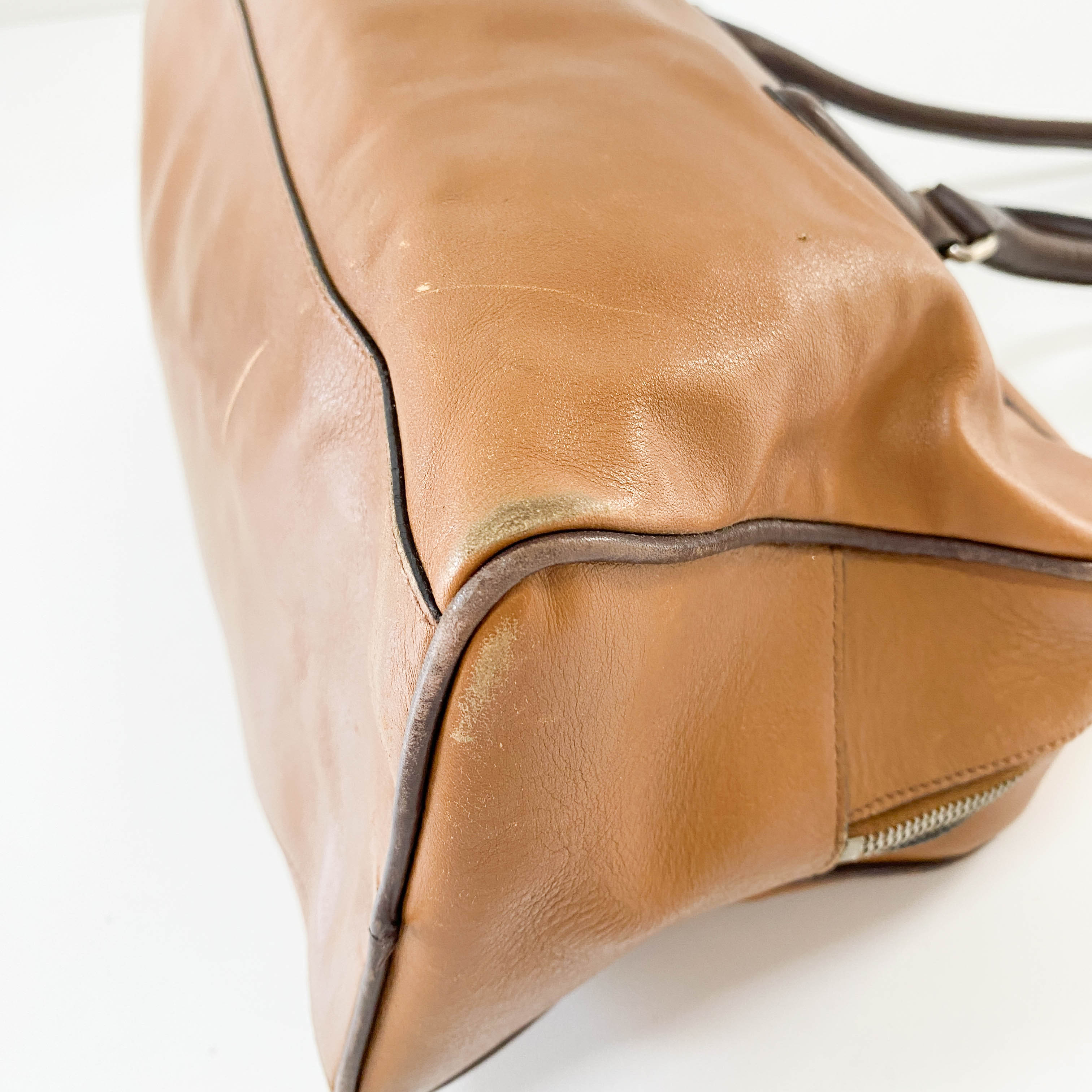 Archive Mini Boston Brown Leather Shoulder Bag