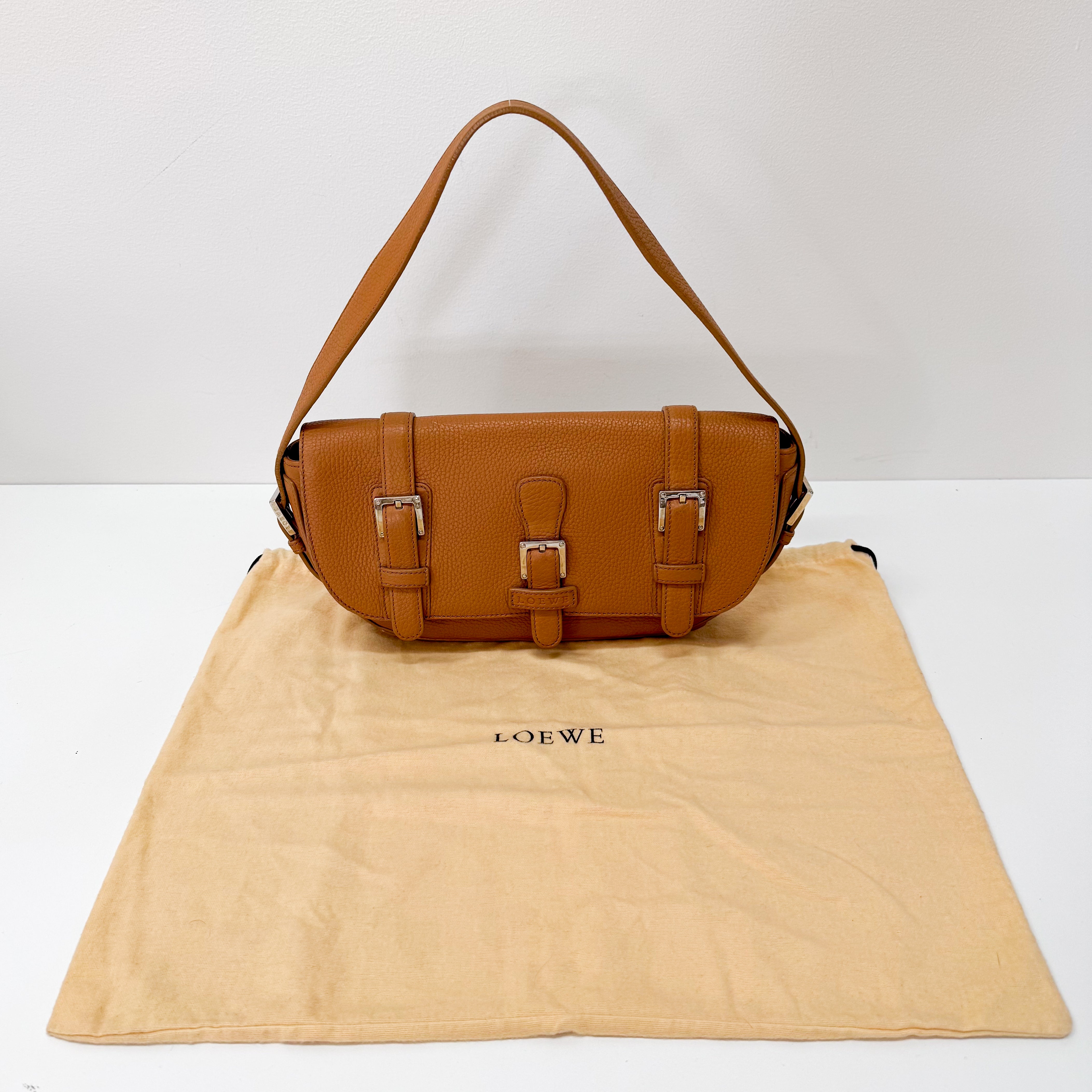 Senda Brown Leather Shoulder Bag
