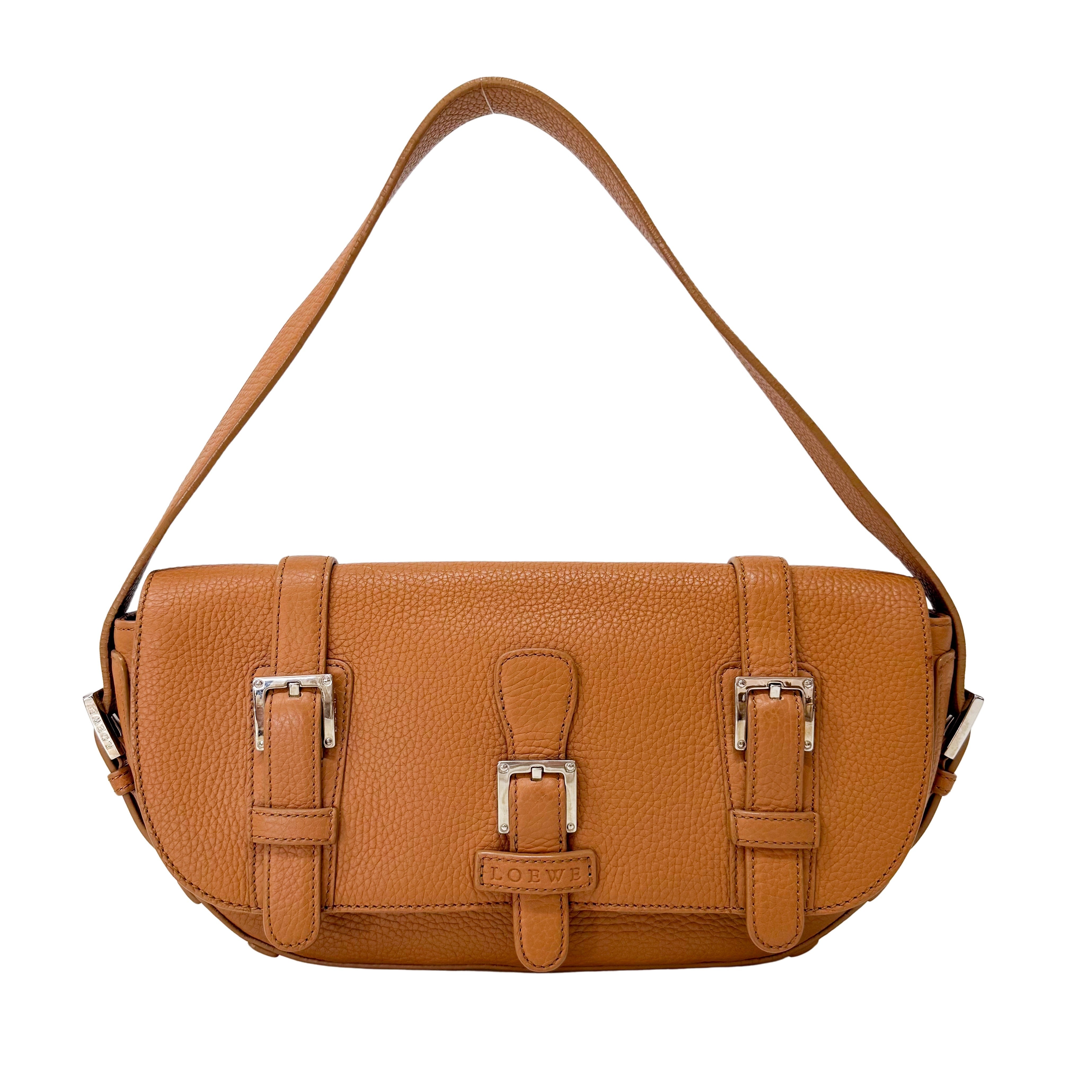 Senda Brown Leather Shoulder Bag