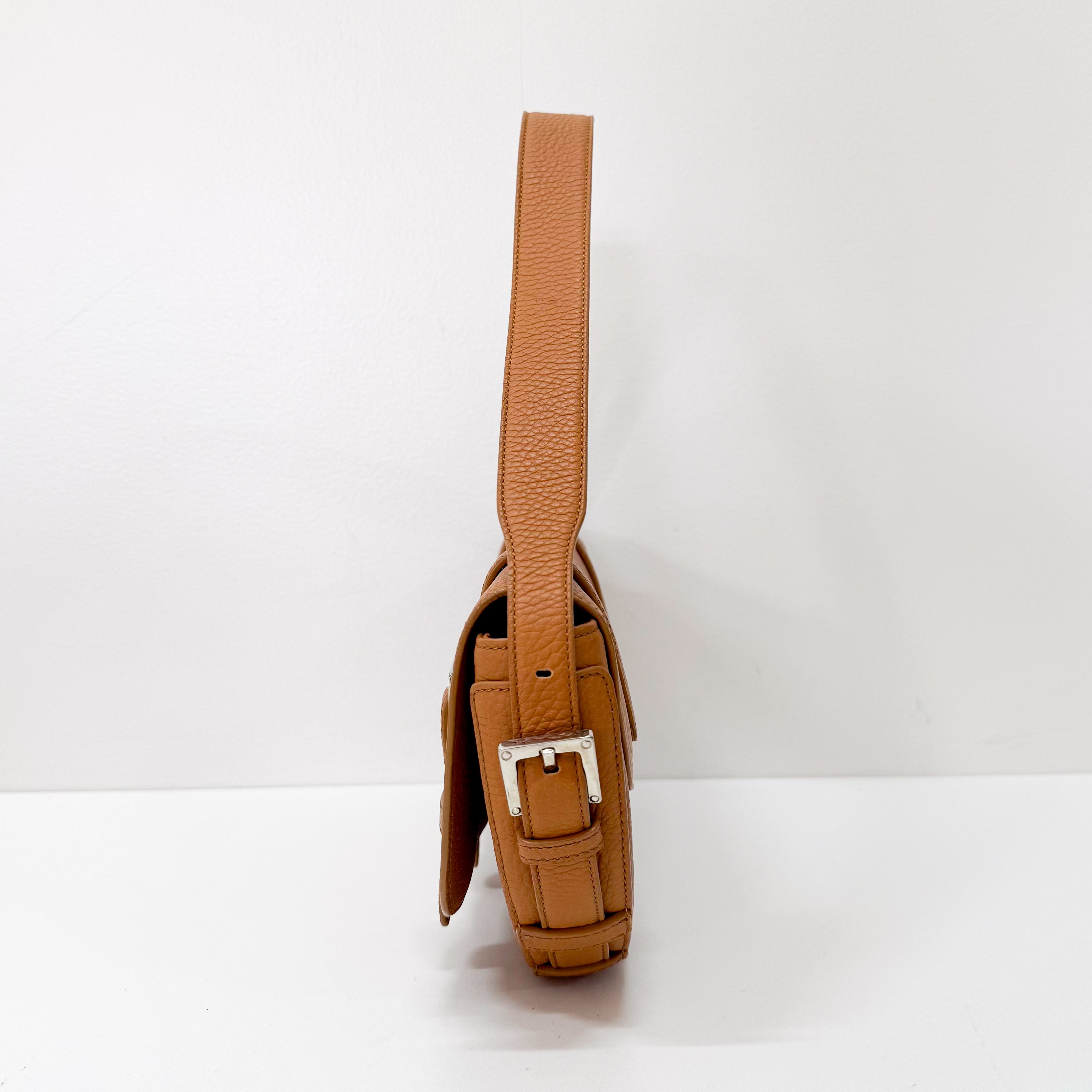 Senda Brown Leather Shoulder Bag