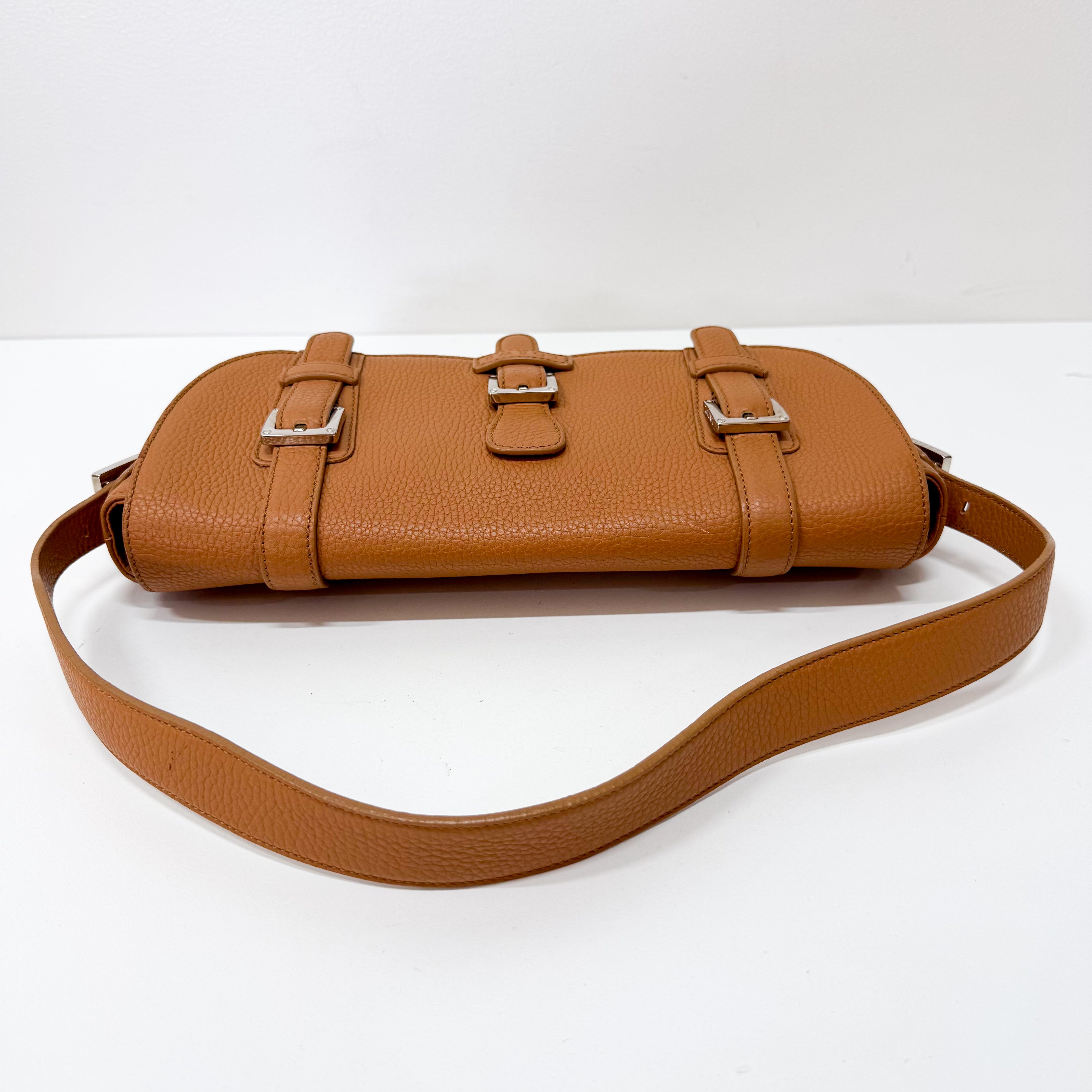 Senda Brown Leather Shoulder Bag