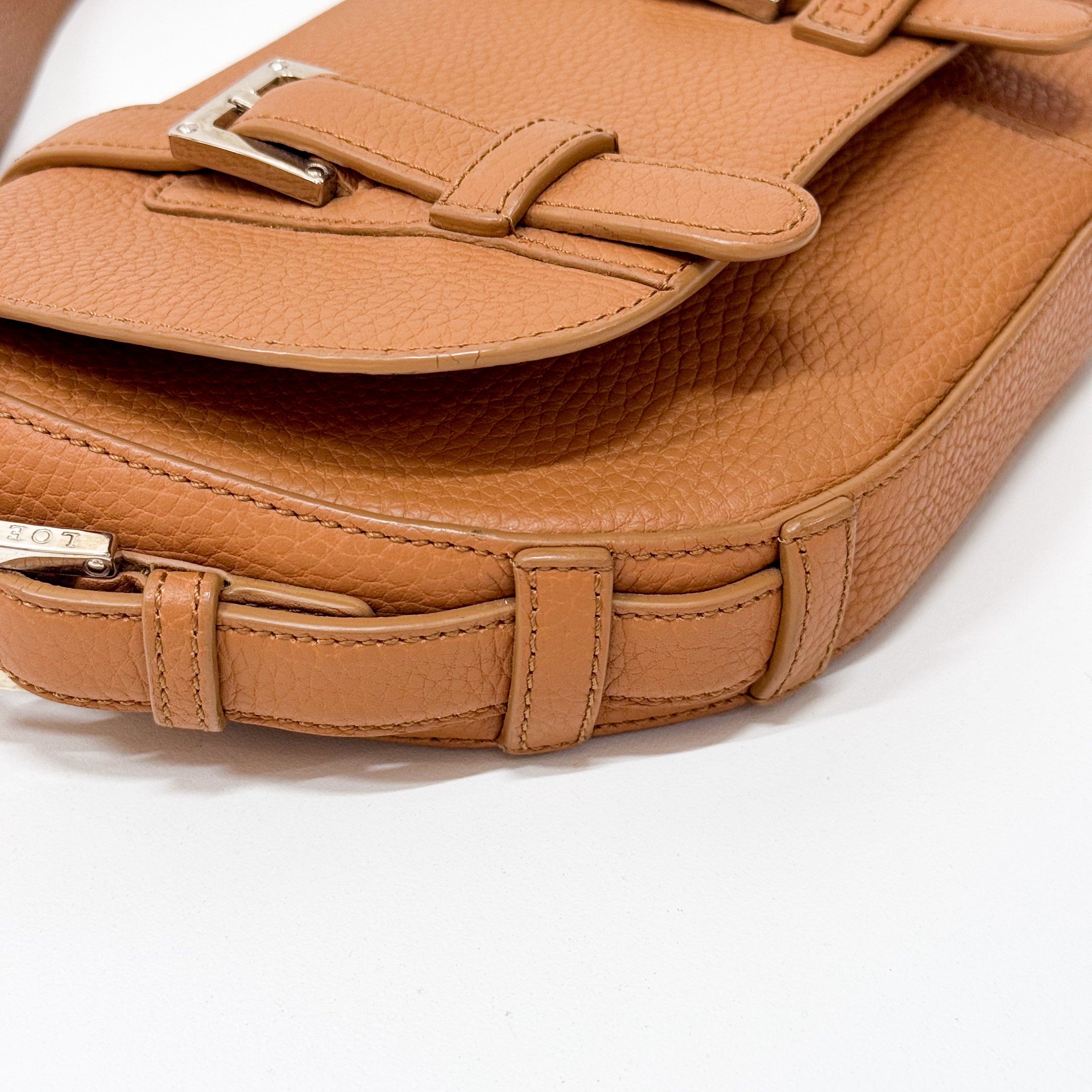 Senda Brown Leather Shoulder Bag