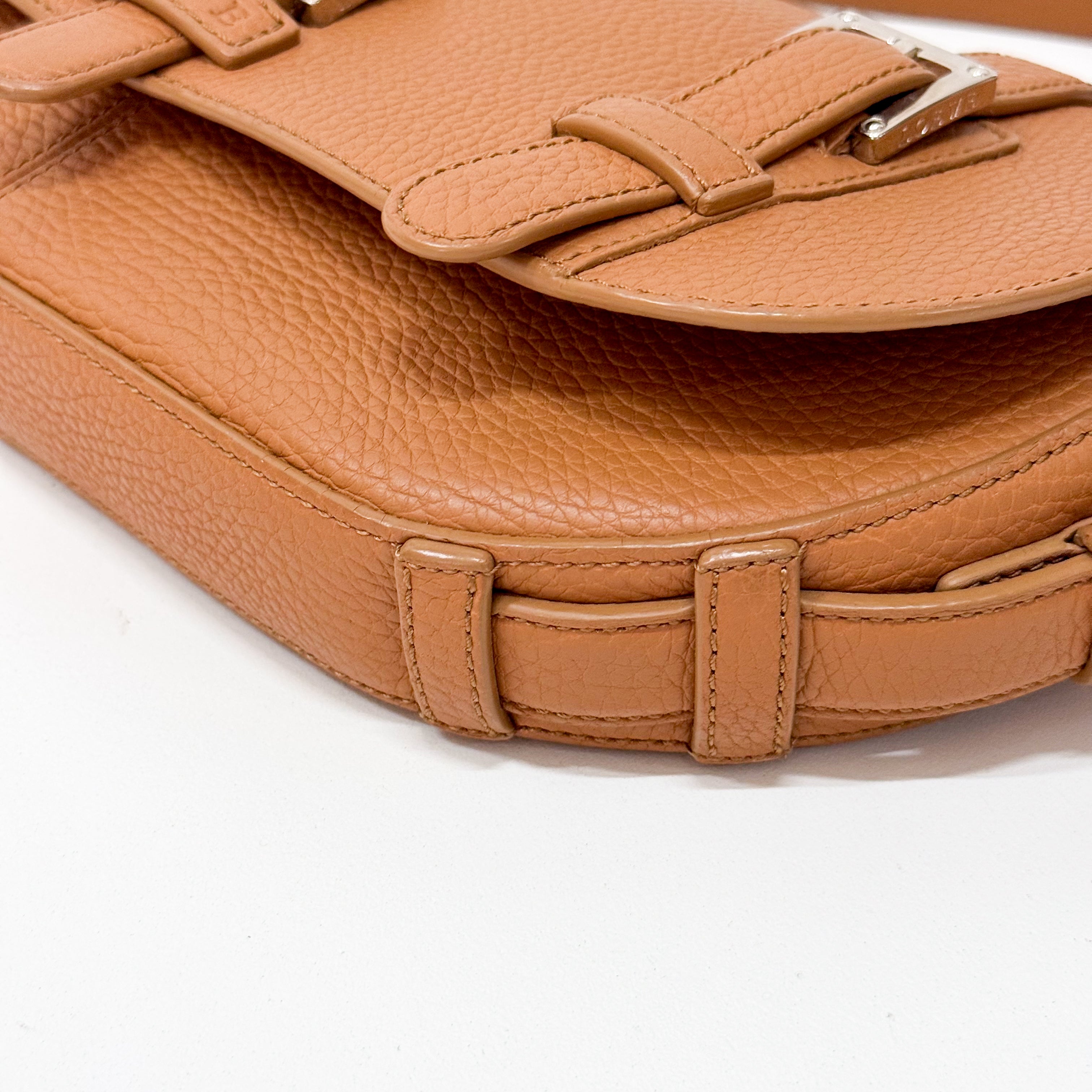 Senda Brown Leather Shoulder Bag