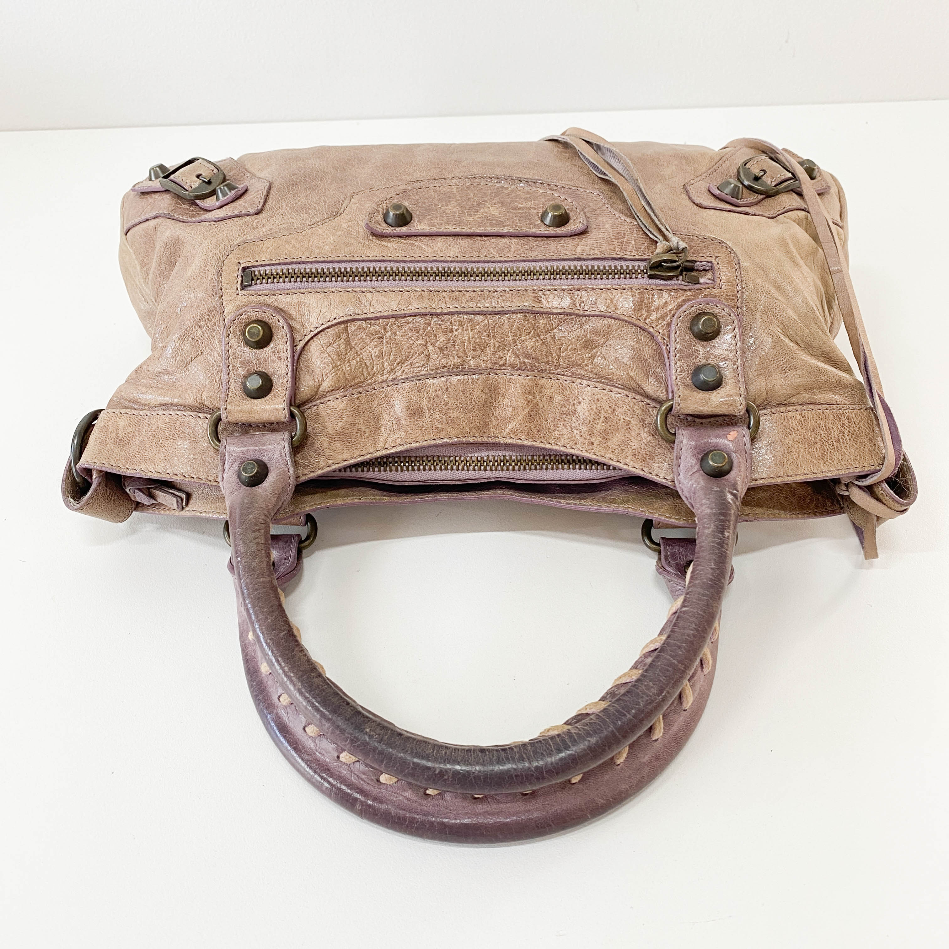 Mini City Brown Leather Shoulder Bag