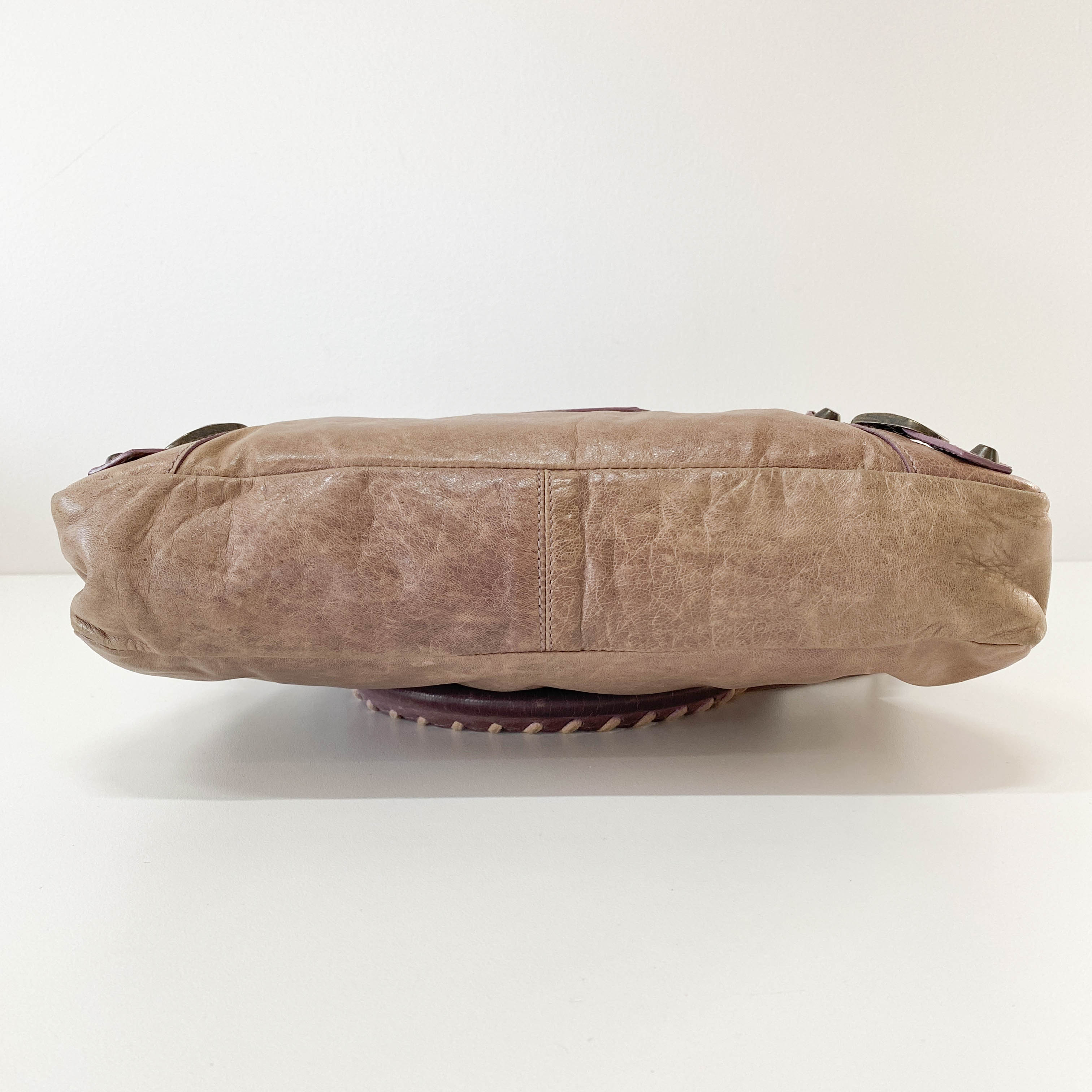 Mini City Brown Leather Shoulder Bag