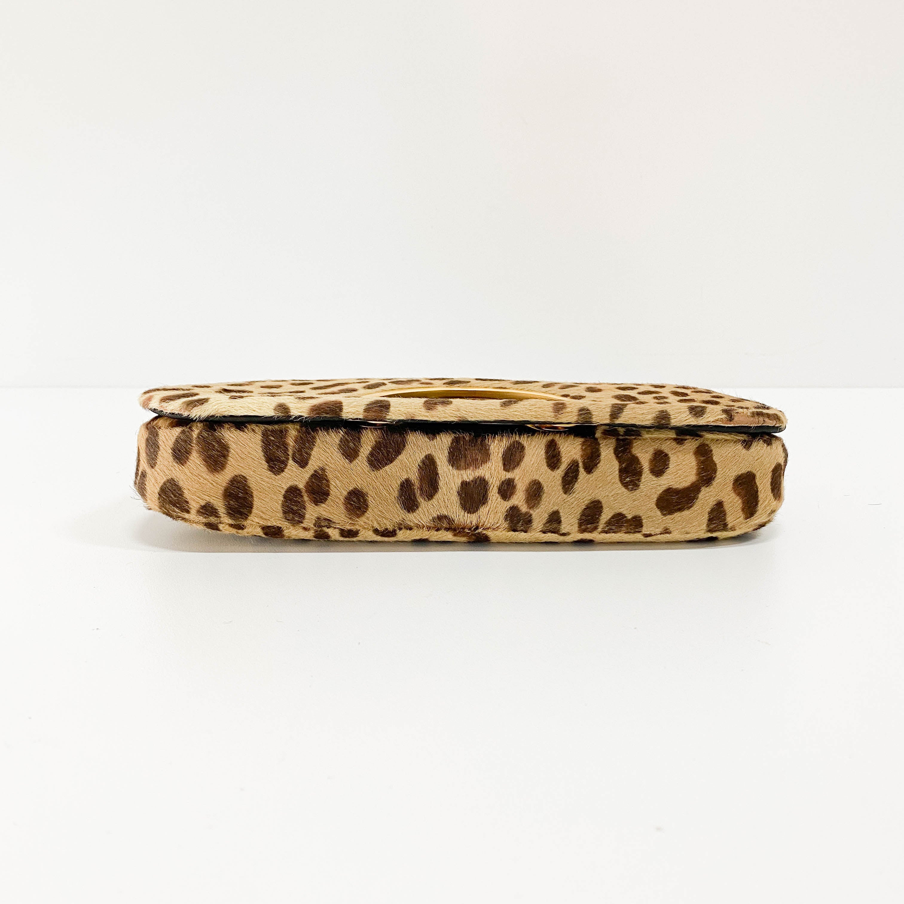 Malice Pearl Cheetah Brown Leather Shoulder Bag