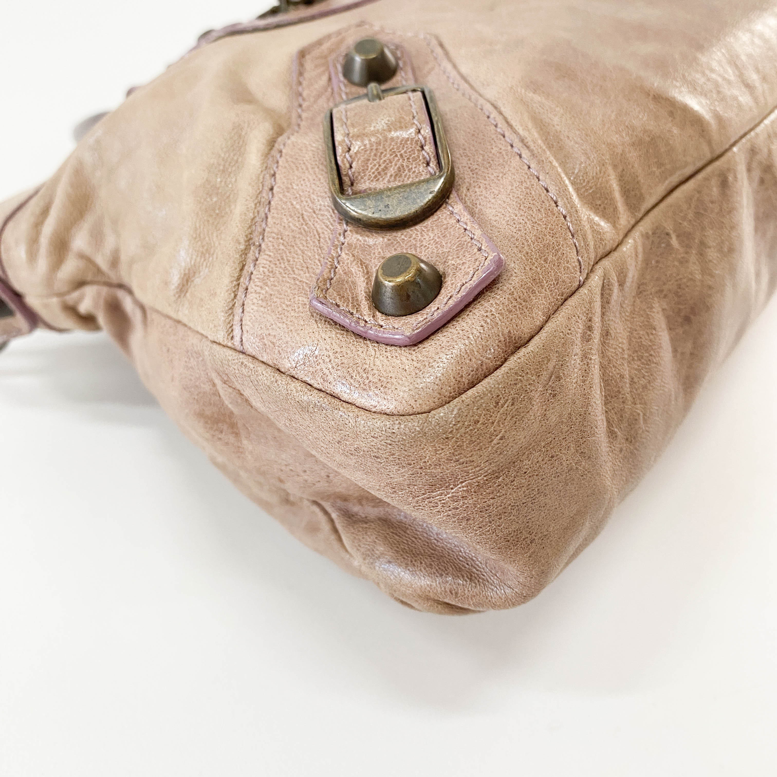 Mini City Brown Leather Shoulder Bag