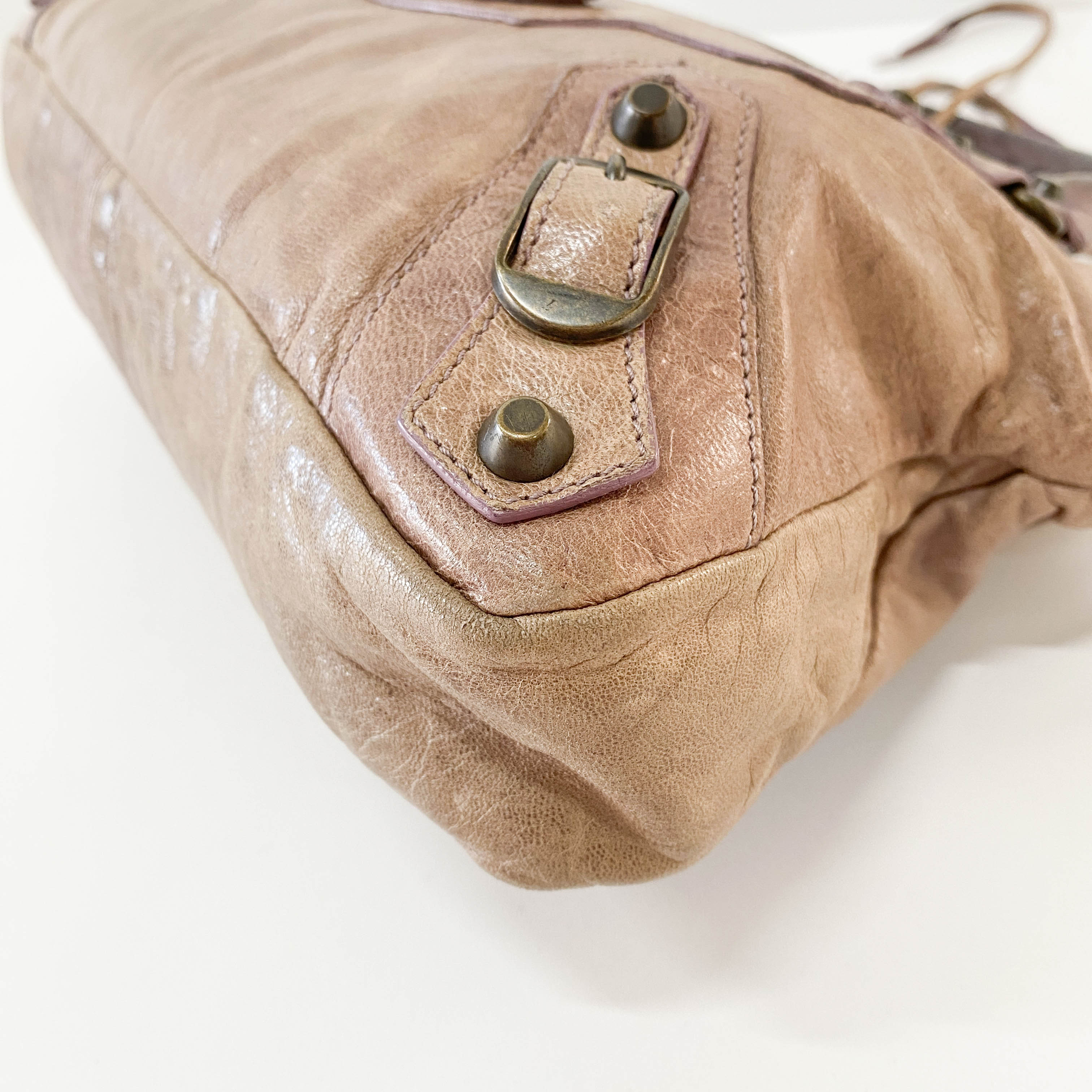 Mini City Brown Leather Shoulder Bag