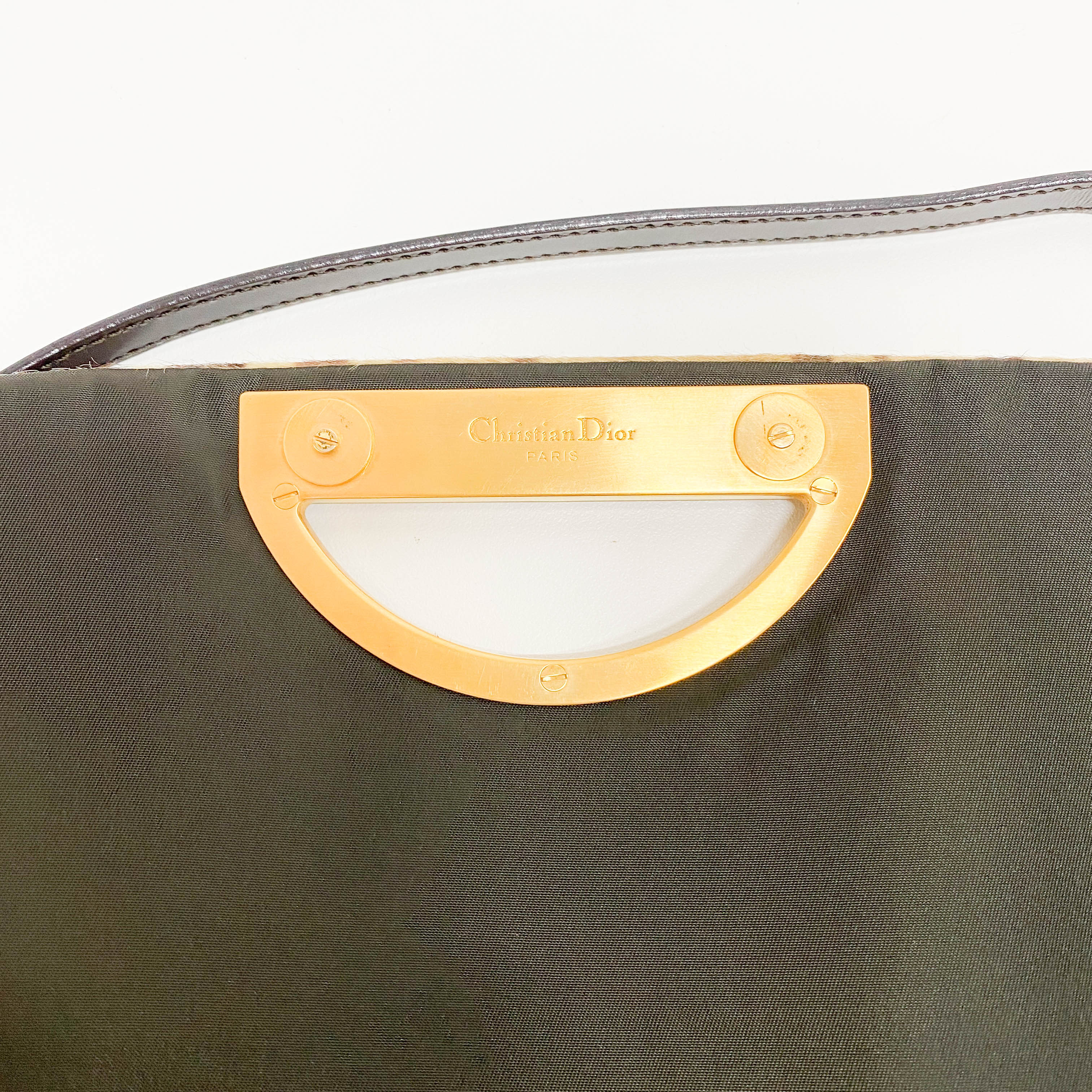 Malice Pearl Cheetah Brown Leather Shoulder Bag