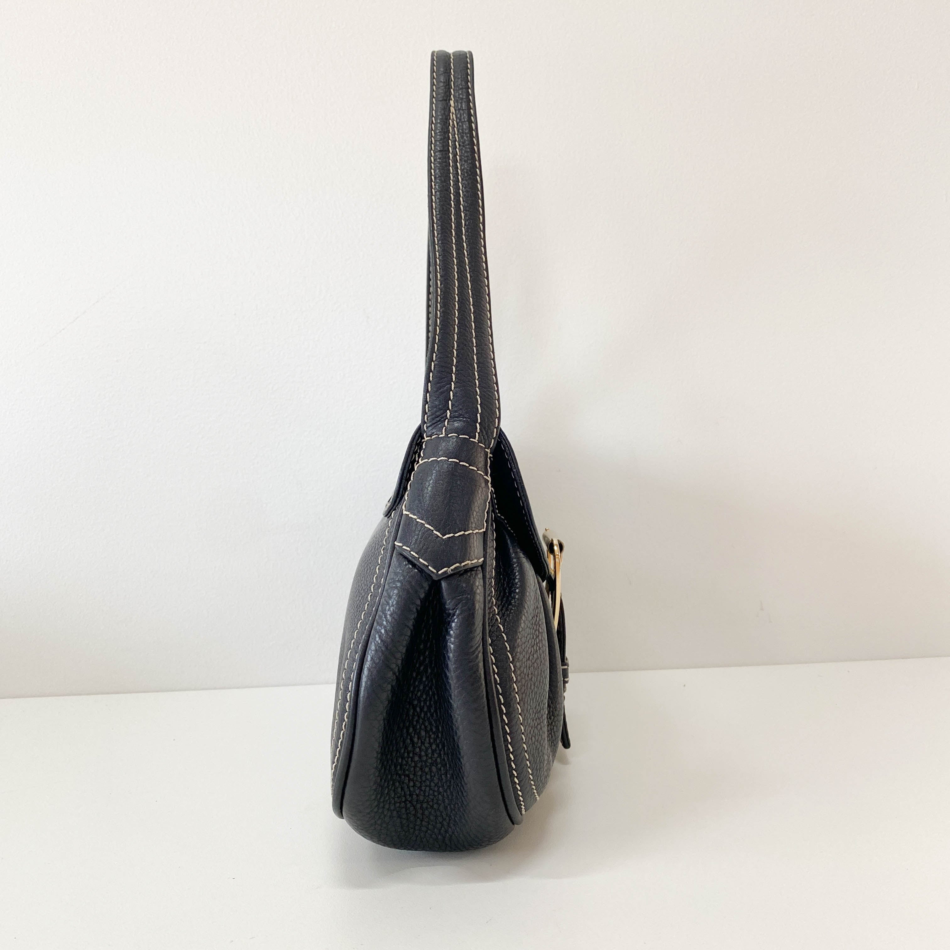 Black Selleria Leather Shoulder Bag