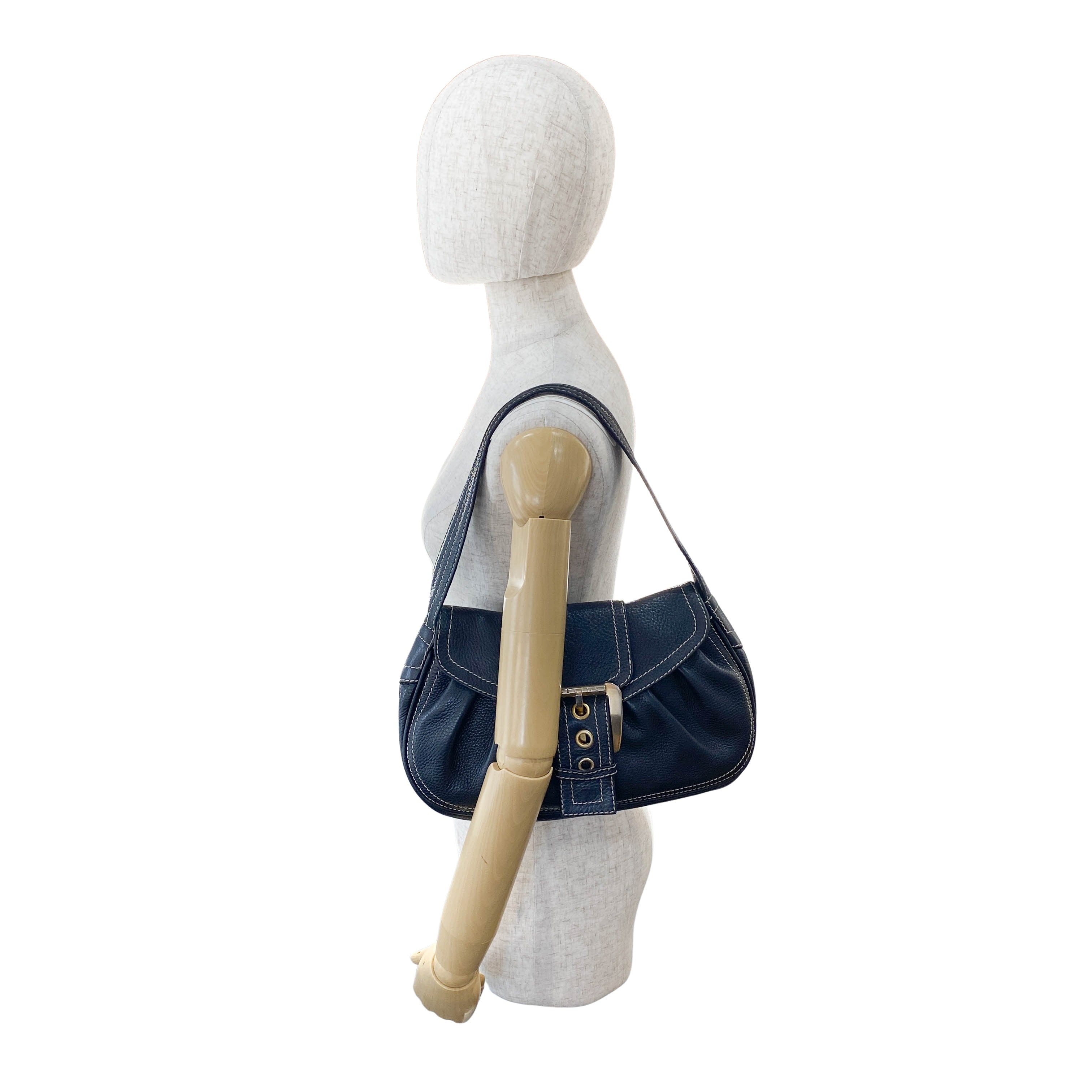 Black Selleria Leather Shoulder Bag