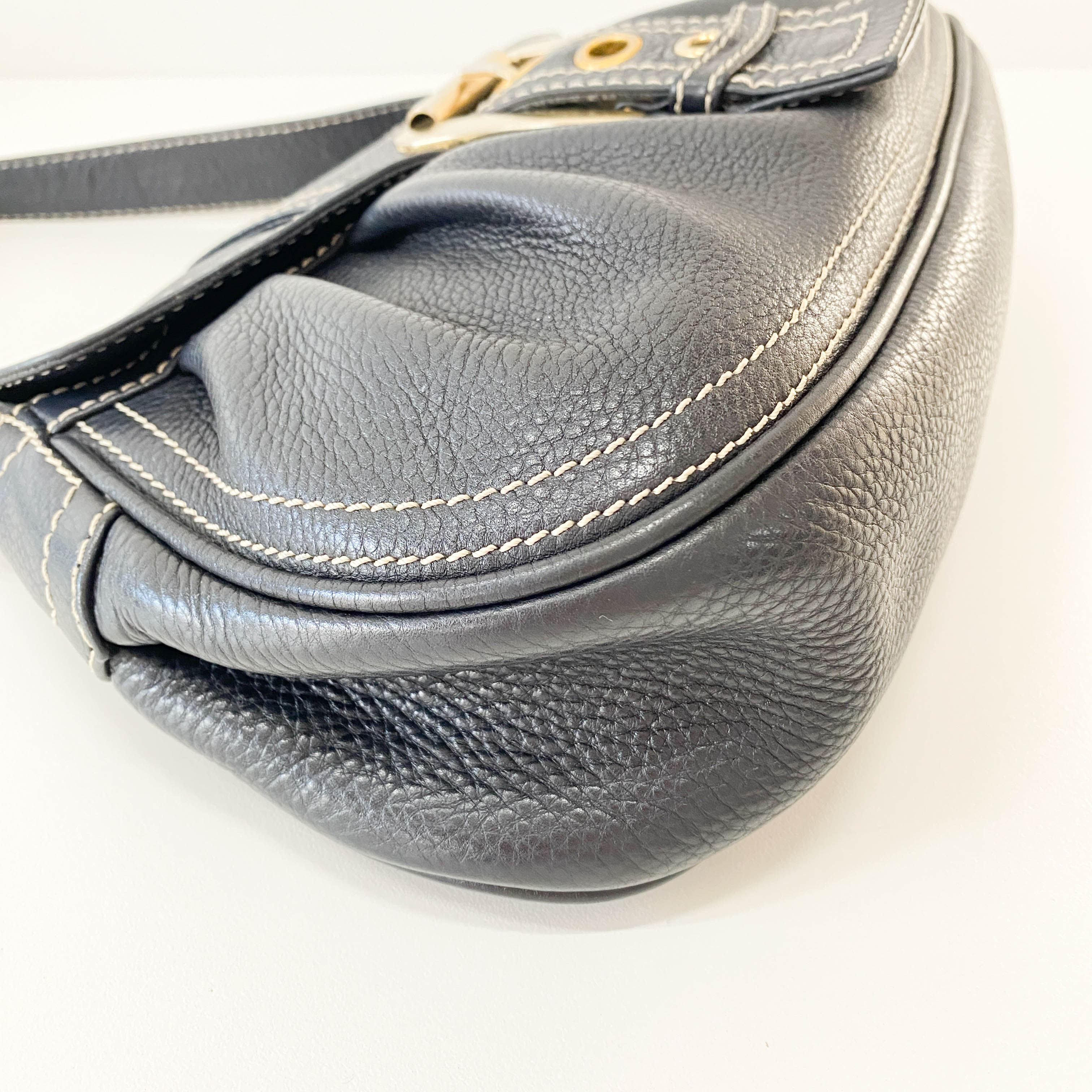 Black Selleria Leather Shoulder Bag